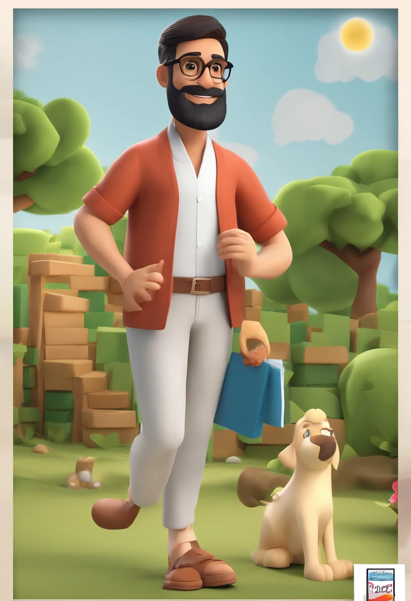 Please generate a cute 3D character inspired by Paulo Freire, the Brazilian educator, and position it in close proximity to an anime-style avatar. The 3D character should embody the following characteristics:
The 3D character should have a friendly and approachable facial expression, featuring a warm smile, round expressive eyes conveying wisdom and kindness, and glasses perched on the nose, similar to Paulo Freire's. The character should have light skin with rosy cheeks.
Dress the 3D character in casual, comfortable clothing with vibrant and cheerful colors, such as a button-up shirt or a casual blazer in inviting shades like blue or green. Add a brown belt around the character's waist.
Accessories for the 3D character include comfortable shoes like loafers or sneakers, and they should hold a book under their arm to symbolize Paulo Freire's dedication to education. The book should have a colorful cover.
Place both the 3D character and the anime-style avatar in an educational setting, like a colorful classroom or library, to highlight Paulo Freire's contributions to education. Ensure the background creates a friendly and inviting atmosphere.
Style the 3D character with smooth and appealing contours in a 3D cartoon-like appearance. Utilize soft and warm lighting to enhance their overall cuteness and friendliness.
Please generate the characters in a high-resolution format suitable for digital and print use.