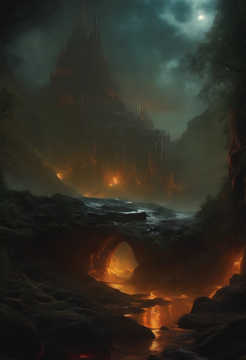 dark fantasy, oil painting style, 1980's dvd, knight, ray tracing effects, cyberpunk, berserk, noisy photo effect, broken glass