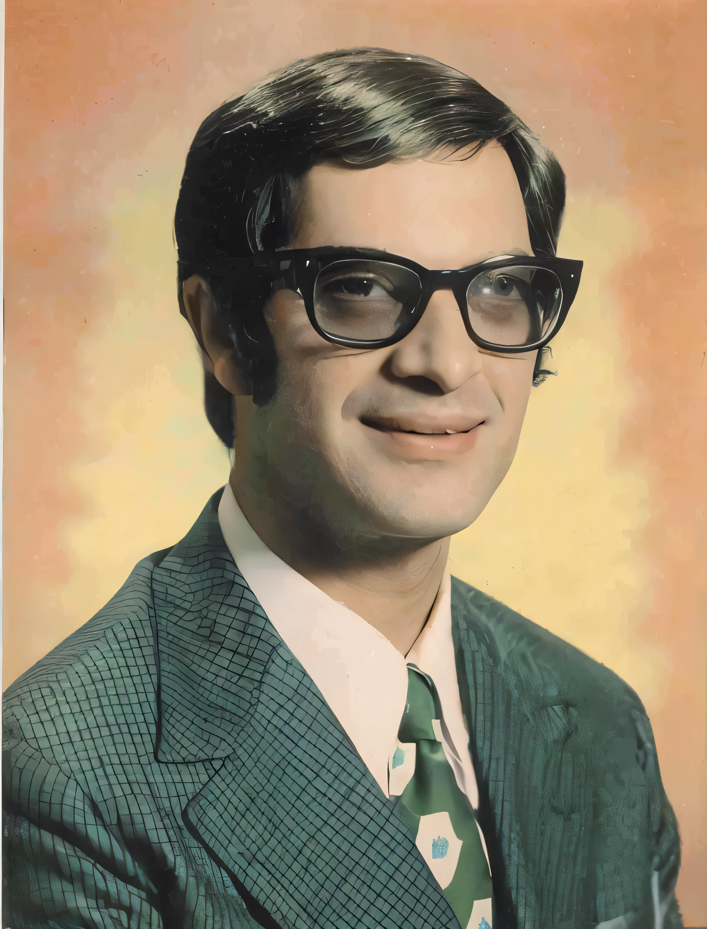 Man in suit and tie with glasses, Chico Xavier, brasileiro, 1975 Foto, final 1960's, tirada no final dos anos 1970, taken in the early 1970s, in a suit with black glasses, tirada nos anos 1970, anos setenta, foto dos anos 70, foto dos anos 7 0