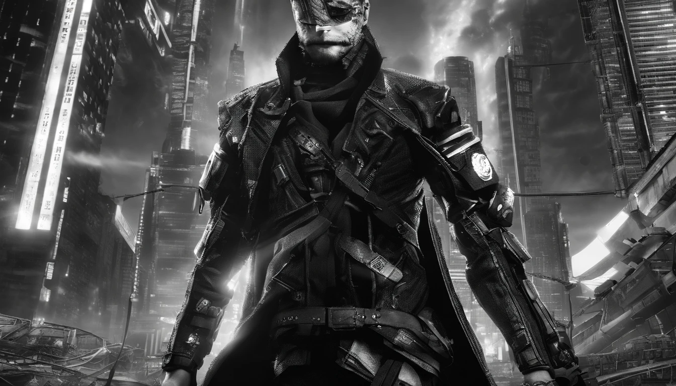 An 8K image of a stylish and eye-catching anime hero in a black and white filter, showing his actions to save the world, fighting villains and showing kindness. The image has perfect lighting and vibrant illustrations, with maximum quality and attention to detail of the hero's face and human features. The character is portrayed in a post-apocalyptic setting of destruction and terror, ensuring maximum realism and easy understanding of the character and his surroundings.
A visually stunning and highly detailed 8K image of a male anime hero, retratado em preto e branco com uma roupa distinta e atraente. The image captures the hero's sequential actions to save the world, fight villains and show kindness. The illustration displays creative, easy-to-understand representations of the character's face and human traits, in a realistic and apocalyptic scenario of destruction and terror.
A high-quality black and white image with 8K resolution, showing a charismatic and stylish male anime hero. The image captures the hero's sequential acts to save the world, waging epic battles against villains and demonstrating kindness. Illustrations prioritize creativity and clarity, allowing easy understanding of the character and his surroundings. The hero is depicted in an eye-catching outfit, Set in a post-apocalyptic landscape of destruction and terror, with maximum realism and detail.
(2) Prompt revisado:
Create an 8K black and white image of a male anime hero that embodies style and charisma. The image should show the hero's sequential actions to save the world, fight villains and show kindness. Must feature vibrant illustrations with perfect lighting and maximum quality. The character's face and human features should be highly detailed and easily recognizable. The hero should be portrayed with a captivating and attractive outfit. The surroundings should represent a post-apocalyptic scene