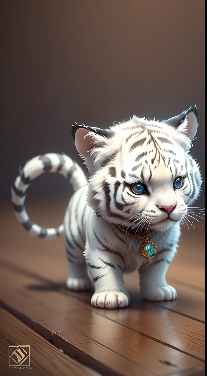 (Best Quality,4K,hight resolution:1.2),Black background,Detailed water flow,Only one character stands in the middle,Adorable cute character looking forward,White Tiger Plush Character,Fantasy Tiger,Water operation technology