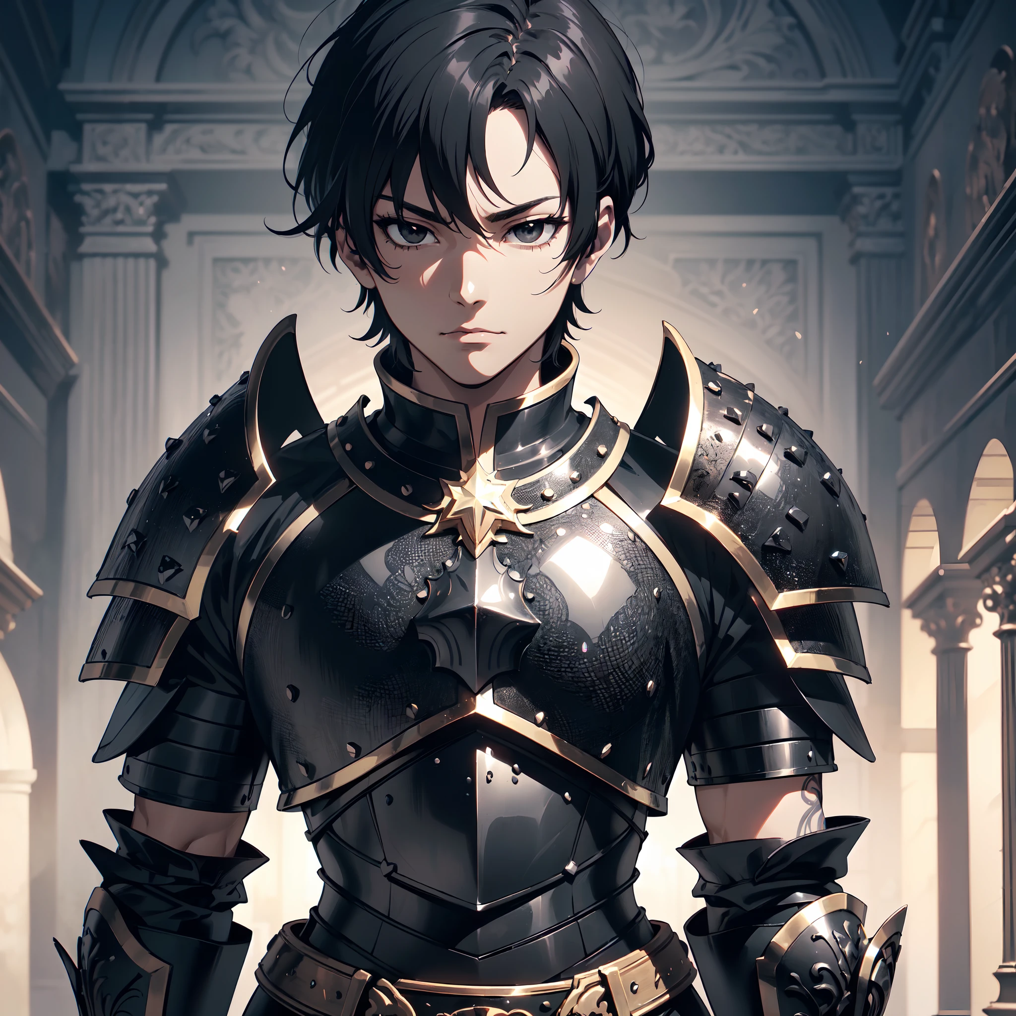 128K Ultra High Definition,
128K Ultra High Quality,
128K Ultra High Resolution,
Best Definition,
Best Quality,
Best Resolution,
Perfectly Detailed,
Perfectly Designed,
Extremely Detailed,
Extremely Designed,
Hyper Detailed,
Hyper Definition,
Hyper Quality,
Hyper Resolution,
Masterpiece,
(((Anime))),
Body Shot,
(((Boy))),
Handsome,
Muscular Body,
(((Black Short Hair))),
(((Black Eyes))),
(((Hyper Detailed & Perfectly Designed Black Obsidian Armor Plates))),
(((Hyper Detailed & Perfectly Designed Engraving Jeweled Baron Armor))),
(((Inside Of Medieval Royal Palace Background Scenery))),