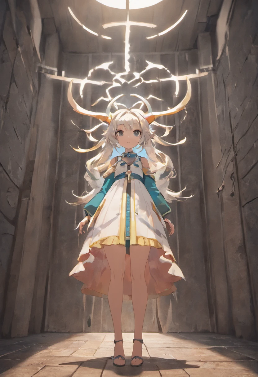 There is a white sheep with seven horns and seven eyes on its face standing in front of a wall, electric sheep, photorealistic render in octane, Wojtek FUS, hyper real render, Directed by: Adam Marczyński, 3 d render bipe, Artgem e Beeple Masterpiece, Obra-prima Beeple, bipe. hiper-realismo, hyperealistic octane render