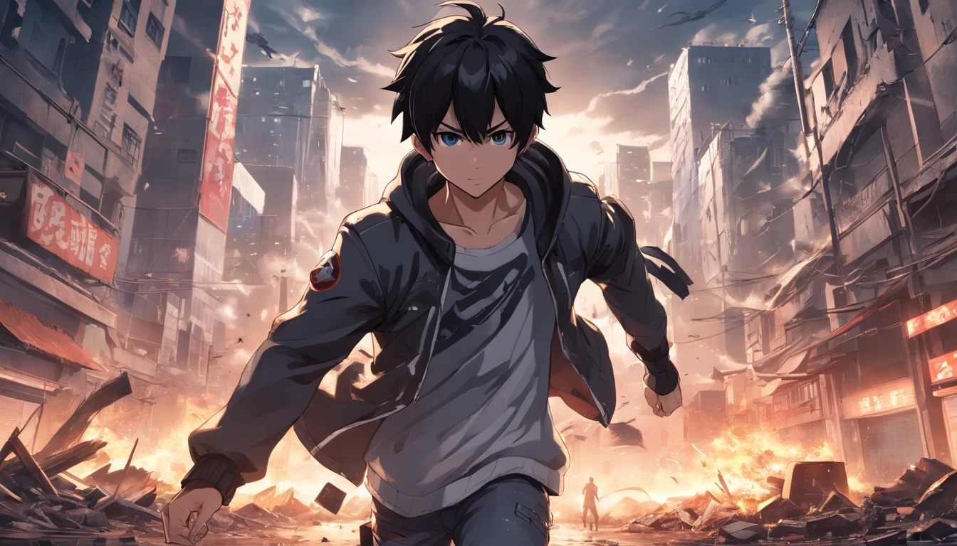 An 8K image of a stylish and eye-catching anime hero in a black and white filter, showing his actions to save the world, fighting villains and showing kindness. The image has perfect lighting and vibrant illustrations, with maximum quality and attention to detail of the hero's face and human features. The character is portrayed in a post-apocalyptic setting of destruction and terror, ensuring maximum realism and easy understanding of the character and his surroundings.
A visually stunning and highly detailed 8K image of a male anime hero, retratado em preto e branco com uma roupa distinta e atraente. The image captures the hero's sequential actions to save the world, fight villains and show kindness. The illustration displays creative, easy-to-understand representations of the character's face and human traits, in a realistic and apocalyptic scenario of destruction and terror.
A high-quality black and white image with 8K resolution, showing a charismatic and stylish male anime hero. The image captures the hero's sequential acts to save the world, waging epic battles against villains and demonstrating kindness. Illustrations prioritize creativity and clarity, allowing easy understanding of the character and his surroundings. The hero is depicted in an eye-catching outfit, Set in a post-apocalyptic landscape of destruction and terror, with maximum realism and detail.
(2) Prompt revisado:
Create an 8K black and white image of a male anime hero that embodies style and charisma. The image should show the hero's sequential actions to save the world, fight villains and show kindness. Must feature vibrant illustrations with perfect lighting and maximum quality. The character's face and human features should be highly detailed and easily recognizable. The hero should be portrayed with a captivating and attractive outfit. The surroundings should represent a post-apocalyptic scene of destructiveness