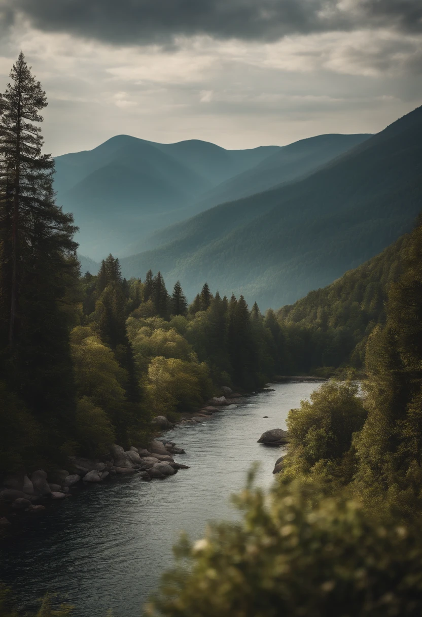 Perfect landscape, ultra detailed, amazing scene, extreme quality, golden ratio, beautiful mountain and sea junction with fantastic forest view