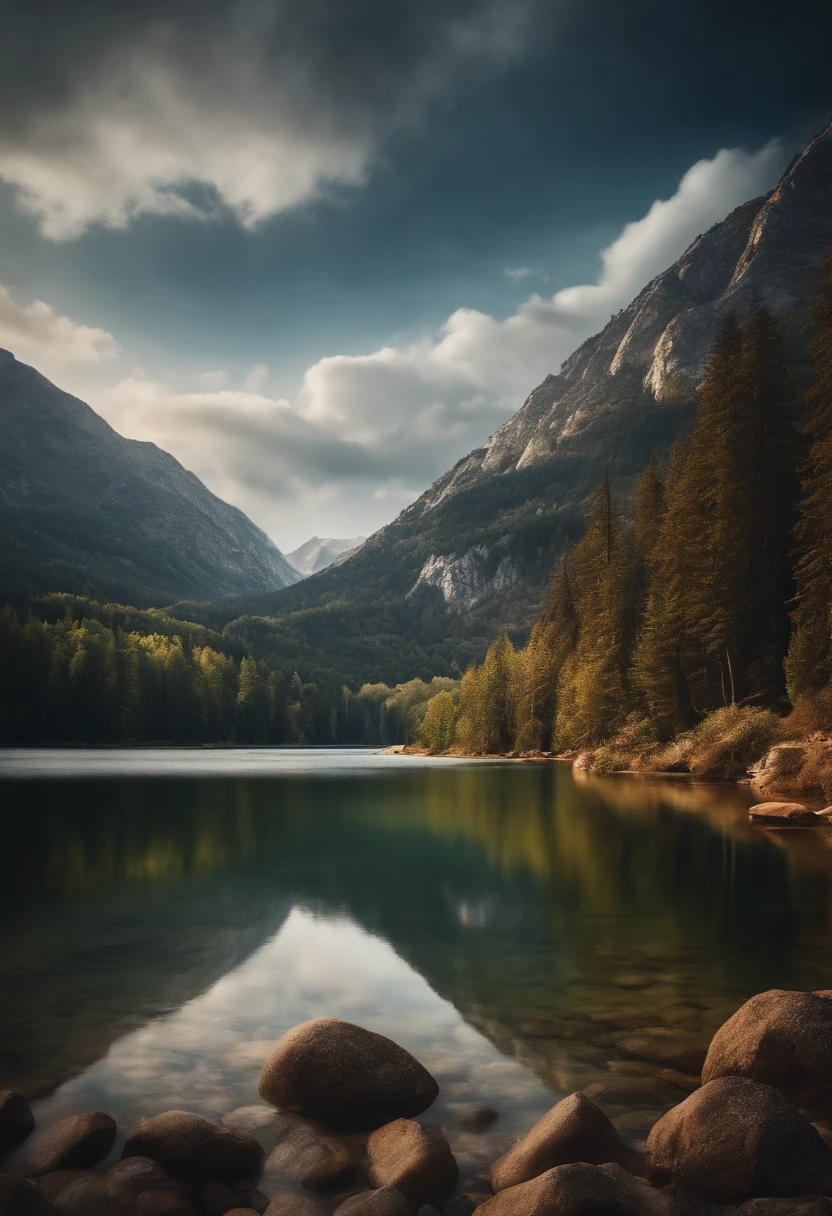 Perfect landscape, ultra detailed, amazing scene, extreme quality, golden ratio, beautiful mountain and sea junction with fantastic forest view