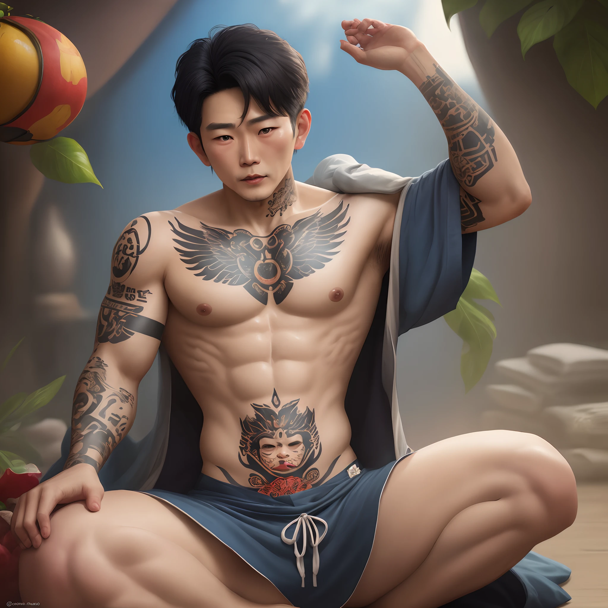 Choi San tatuado