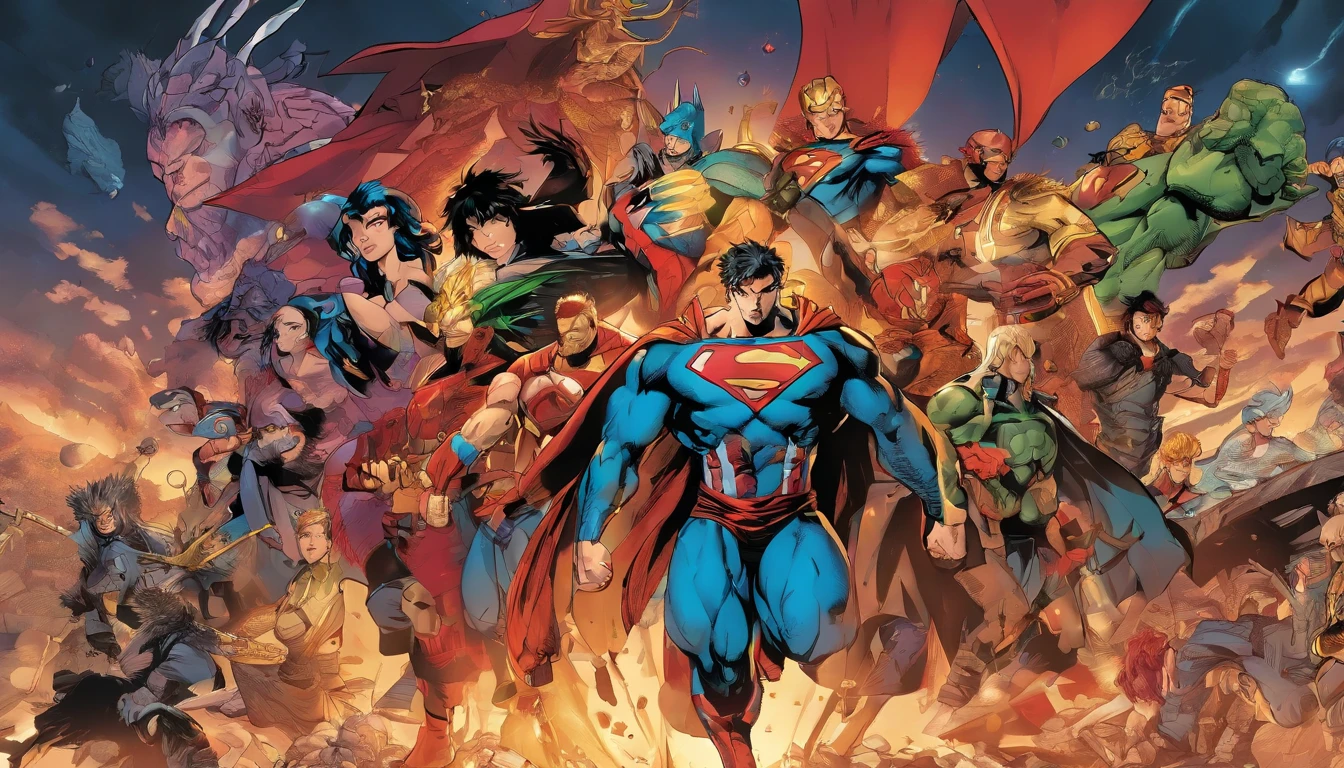 An 8K image that depicts an engaging story with well-defined characters in a highly illustrative and vibrant manga and comics style. The image shows a diverse cast of superheroes and anti-heroes engaged in an epic battle in a meticulously detailed and visually stunning setting. The lighting is perfect, accentuating the dramatic nature of the scene, while the facial features of the characters are reproduced perfectly with the utmost attention to detail. The image has an impeccable level of quality and captures the essence of the characters and the world they inhabit.
A visually captivating 8K image that tells a captivating story with manga- and comic-book-style anime characters. The image depicts a dynamic scene with superheroes and anti-heroes engaged in intense action, ambientada em um fundo meticulosamente elaborado e visualmente envolvente. Lighting effects are executed to perfection, enhancing the overall atmosphere of the image. The facial expressions and features of the characters are reproduced in exceptional detail, showing their unique personalities. The image is of the highest quality, offering a vivid and compelling visual experience.
An 8K image with a richly detailed and visually captivating backdrop, serving as the setting for an exciting story with anime characters. The image resembles manga and comic books, with vibrant illustrations and impeccable lighting. Os personagens, both superheroes and antiheroes, are elaborated in a complex way, with the utmost attention paid to their features and facial expressions. The image exudes a sense of quality and immersion, immersing the viewer in a world of epic storytelling.