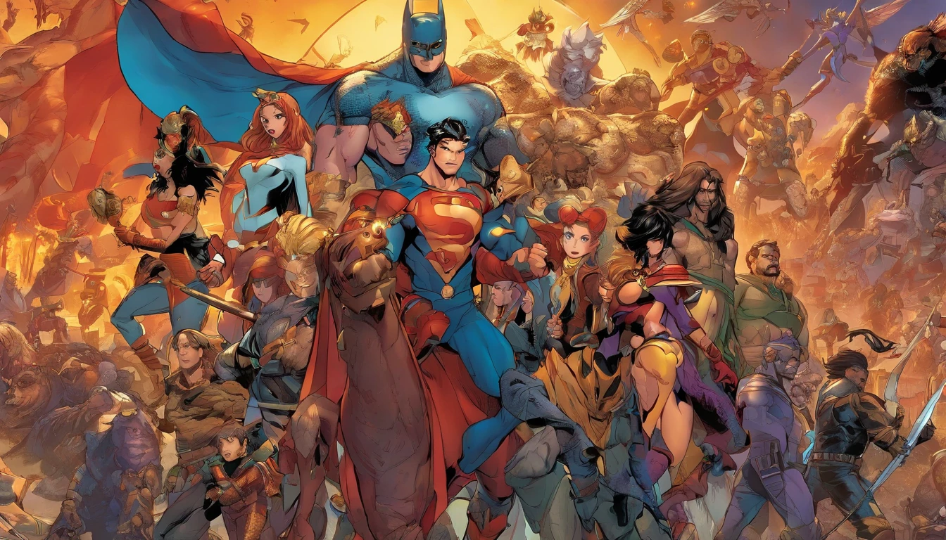 An 8K image that depicts an engaging story with well-defined characters in a highly illustrative and vibrant manga and comics style. The image shows a diverse cast of superheroes and anti-heroes engaged in an epic battle in a meticulously detailed and visually stunning setting. The lighting is perfect, accentuating the dramatic nature of the scene, while the facial features of the characters are reproduced perfectly with the utmost attention to detail. The image has an impeccable level of quality and captures the essence of the characters and the world they inhabit.
A visually captivating 8K image that tells a captivating story with manga- and comic-book-style anime characters. The image depicts a dynamic scene with superheroes and anti-heroes engaged in intense action, ambientada em um fundo meticulosamente elaborado e visualmente envolvente. Lighting effects are executed to perfection, enhancing the overall atmosphere of the image. The facial expressions and features of the characters are reproduced in exceptional detail, showing their unique personalities. The image is of the highest quality, offering a vivid and compelling visual experience.
An 8K image with a richly detailed and visually captivating backdrop, serving as the setting for an exciting story with anime characters. The image resembles manga and comic books, with vibrant illustrations and impeccable lighting. Os personagens, both superheroes and antiheroes, are elaborated in a complex way, with the utmost attention paid to their features and facial expressions. The image exudes a sense of quality and immersion, immersing the viewer in a world of epic storytelling.