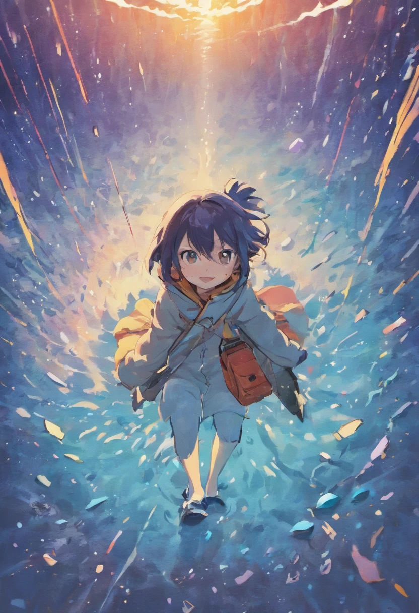 crie pra mim uma capa de um livro infantil com imagem de um pinguim fofo com o fundo da geleiras da antartica
