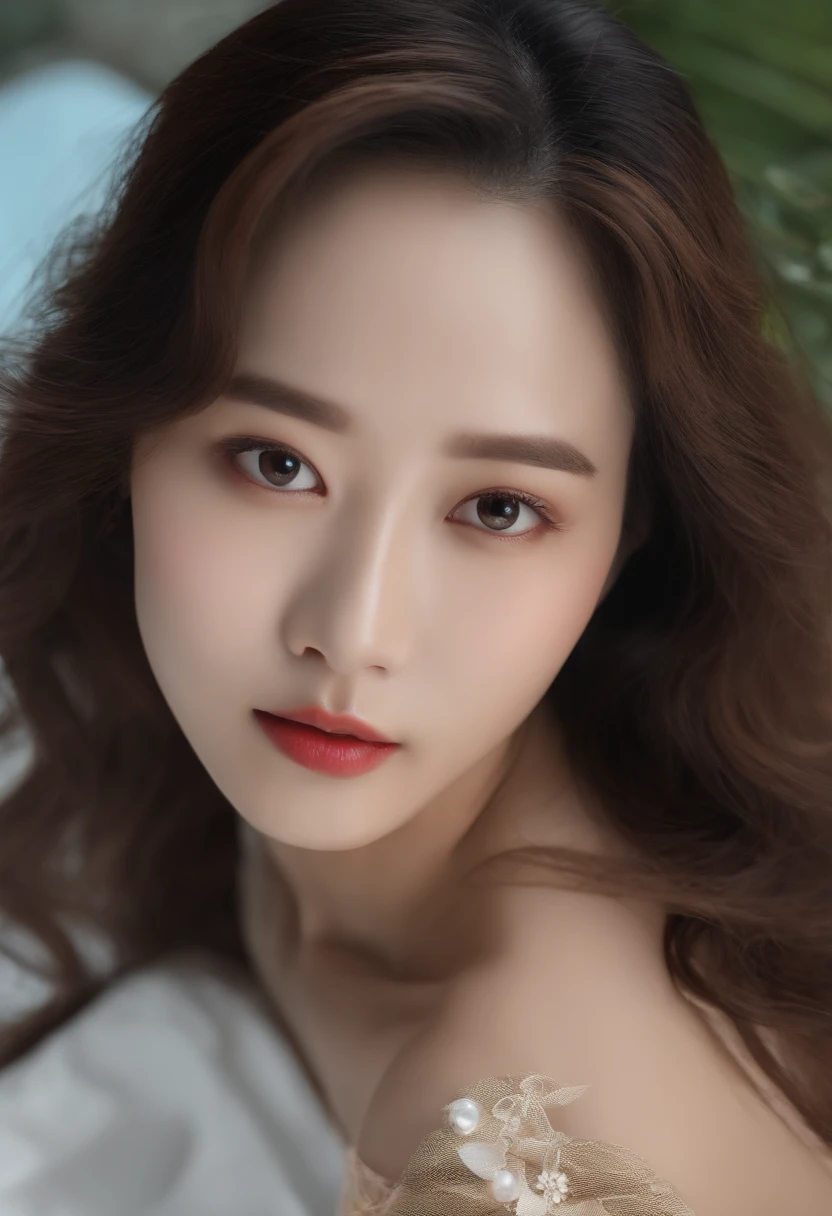 elegent, masterpiece, Complex and realistic, top-quality, absurderes, High face details, perfect eyes, a matural female Jiang Lihuazi wind AI Pool Photo Session Competitive swimsuit More similar to the person himself
