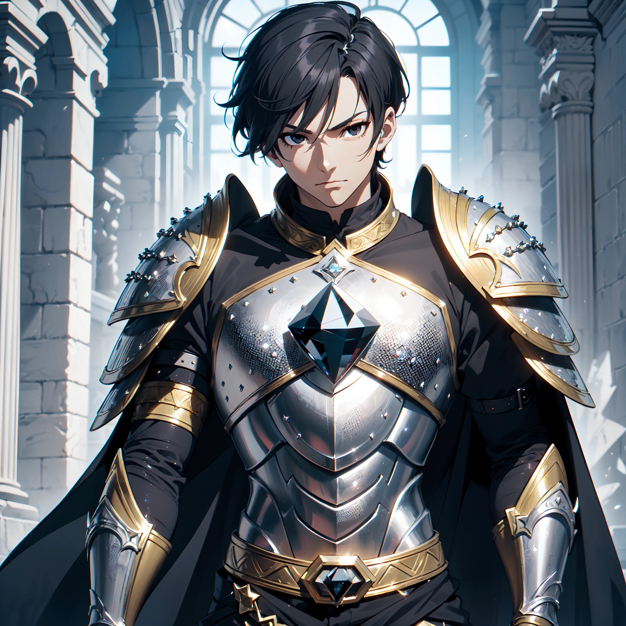 128K Ultra High Definition,
128K Ultra High Quality,
128K Ultra High Resolution,
Best Definition,
Best Quality,
Best Resolution,
Perfectly Detailed,
Perfectly Designed,
Extremely Detailed,
Extremely Designed,
Hyper Detailed,
Hyper Definition,
Hyper Quality,
Hyper Resolution,
Masterpiece,
(((Anime))),
Body Shot,
(((Boy))),
Handsome,
Muscular Body,
(((Black Short Hair))),
(((Black Eyes))),
(((Hyper Detailed & Perfectly Designed White Diamond Armor Plates))),
(((Hyper Detailed & Perfectly Designed Engraving Jeweled Baron Armor))),
(((Inside Of Medieval Royal Palace Background Scenery))),