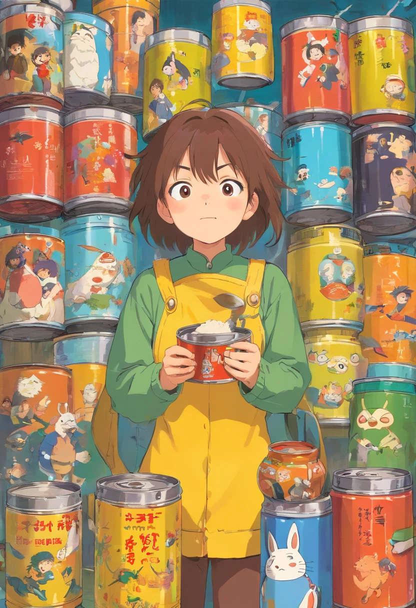 Various expressions of the tin can,Like anger、having fun、despised