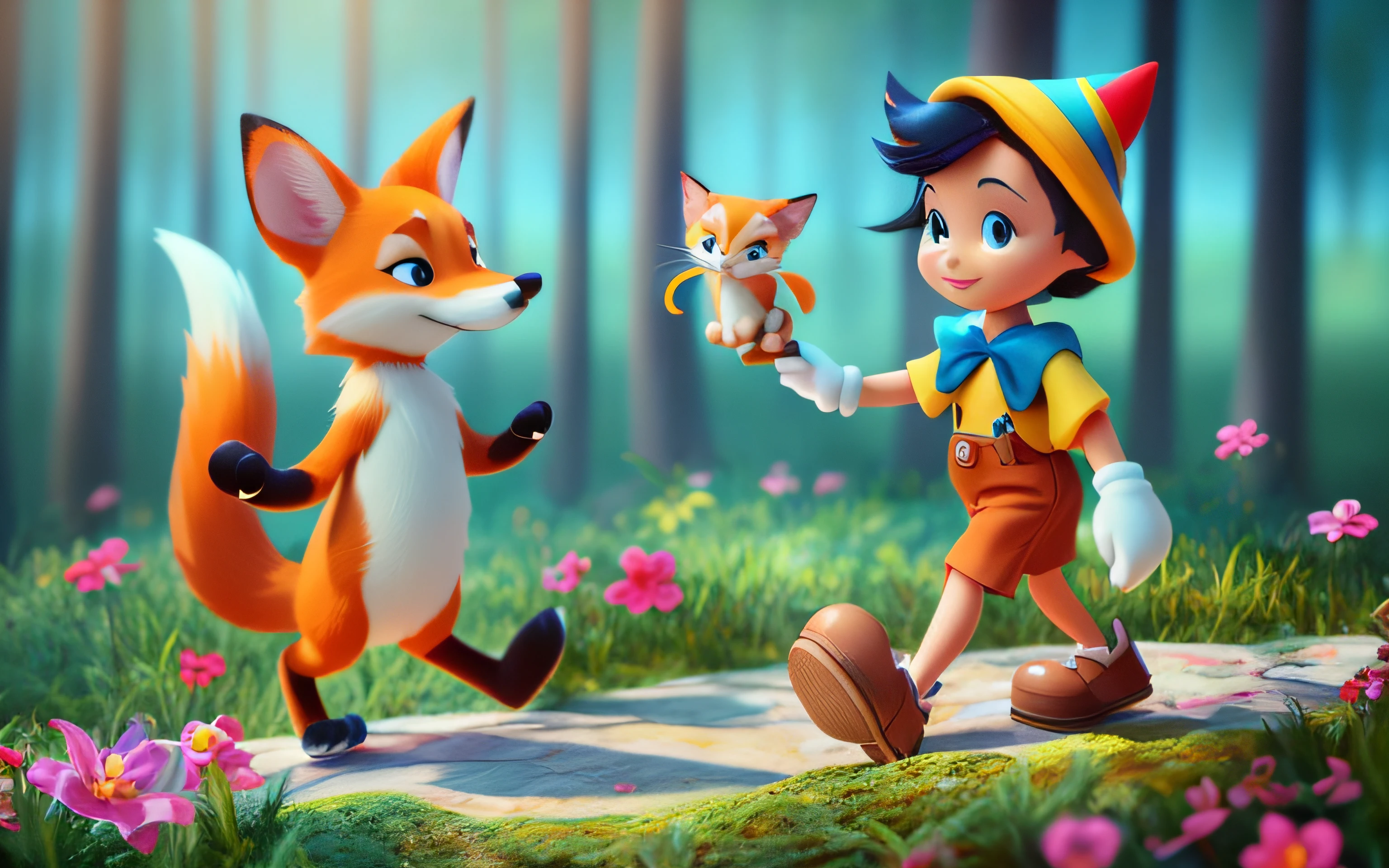 a close up of a cartoon character holding a small animal, in style of disney animation, childrens art in artstation, cute 3 d render, 3 d animated movie, stylized 3 d, stylized 3d render, 3 d render stylized, animation film, animated film, 3 d cartoon, adorable digital painting, animated movie, animation style render