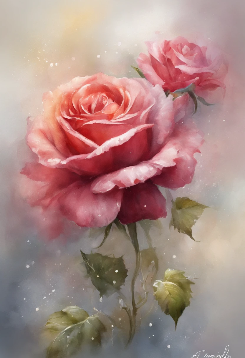 ramo de delicadas rosas vermelhas, super transparente, luz santa, luz espectral bonita, petals glow, piscando, fundo escuro, gotas de luz transparente, luz reflexiva, brilhante, luz fluindo em, Optics, perfil retrato, foco nítido, magica, intrincado, ultra realista, fantasia, compositing, luz, trending in artstation, pearl, nuvem patronus de vapor prateado, family of corrosive enveloping rays, 8k, ureal ar 23v4 uplightmelhor qualidade, masutepiece, 超A high resolution, (fotos realistas:1.4), Surrealismo, Semelhante a um sonho,FusionArt，rua em Manaus no fundo