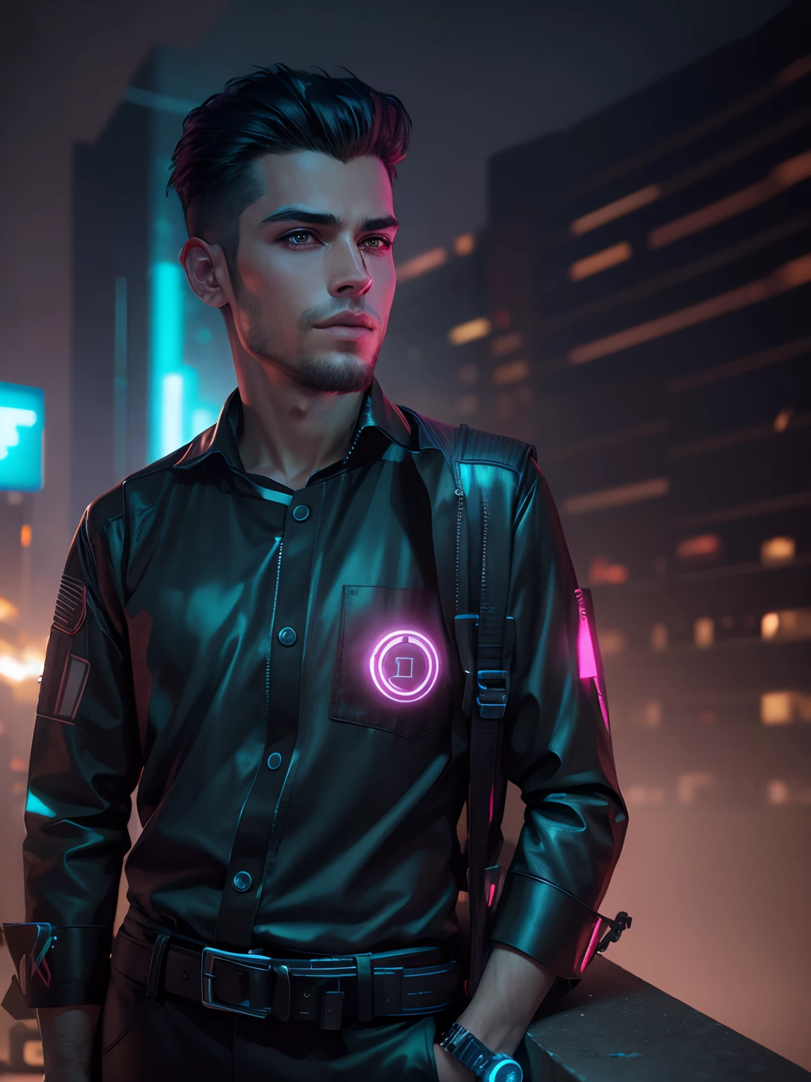 Background change cyberpunk handsome boy 8k