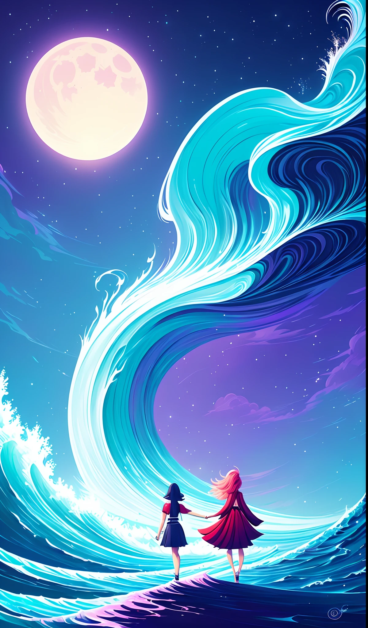 A beacon in the moonlight，jen bartel，Inspired by Cyril Rolando，james gilleard artwork，Inspired by Christopher Balaskas，Cyril Rolando and Mw Kaluta，cyril rolando and m . . . . Kaluta, dream wave aesthetic