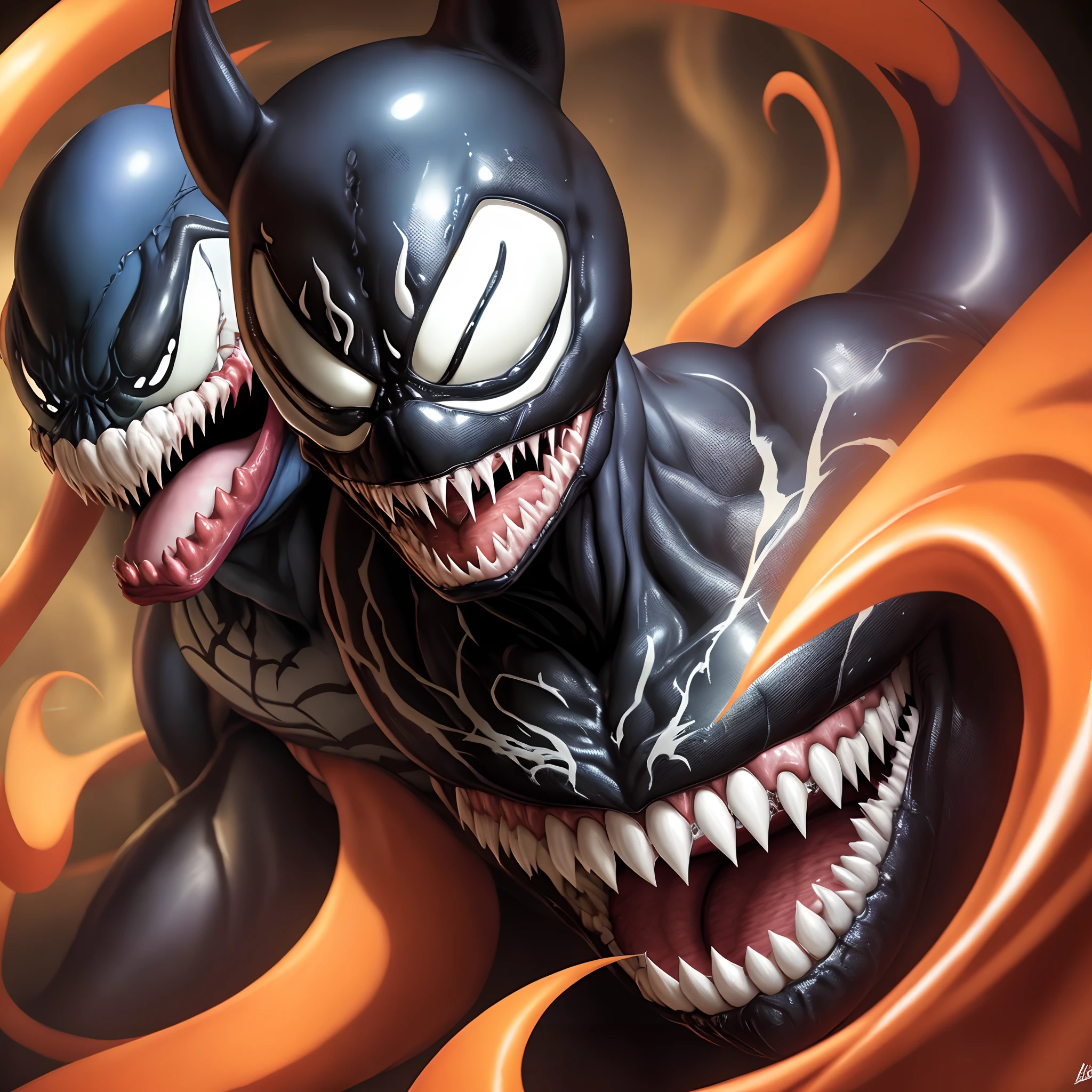 Venom com fundo em dinheiro