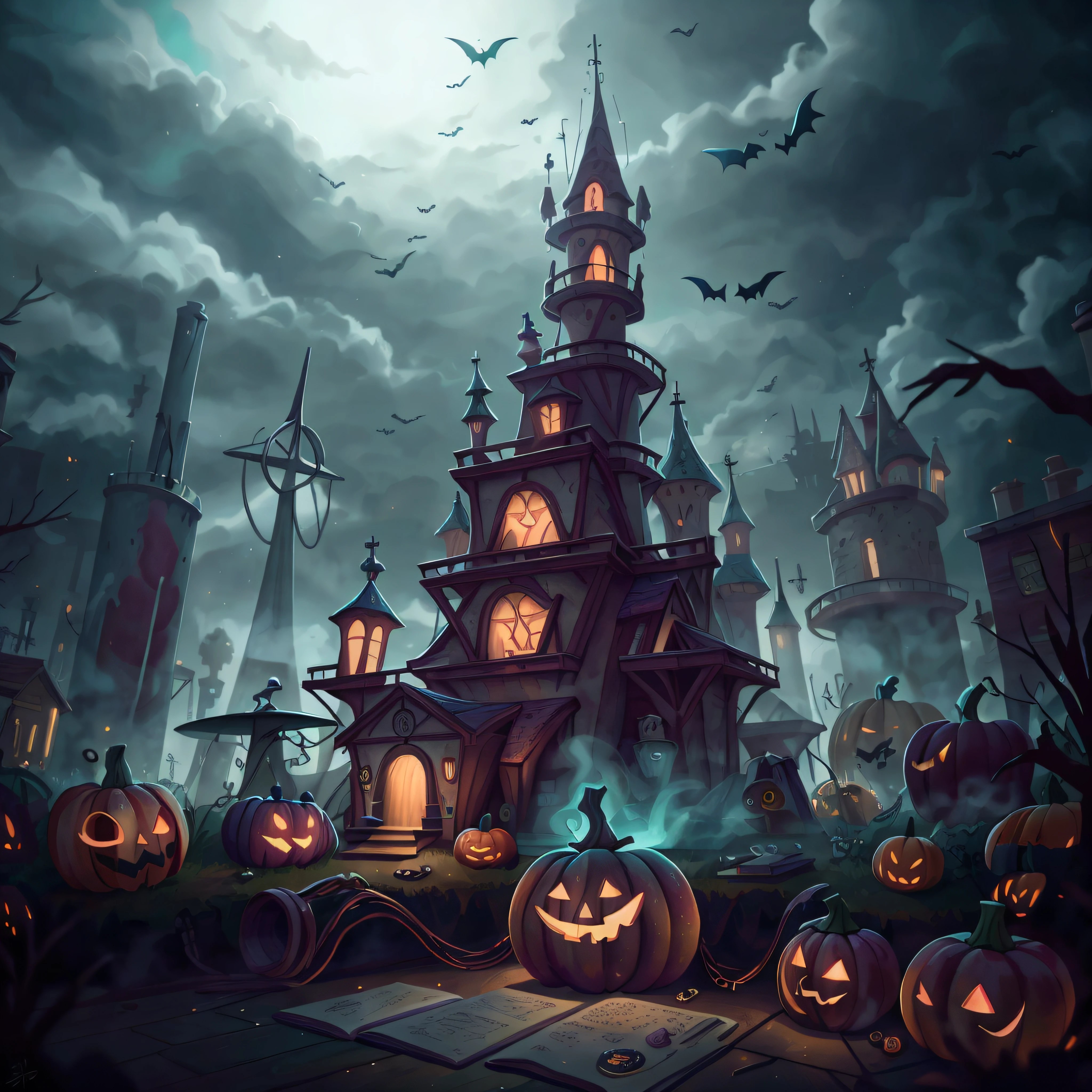 joyous,Halloween,Color,Originality,sci-fy,4K,supernova. Unreal Engine 5, Cinematic, Color grading, SpongeBob SquarePants works, Ultra-wide angle, Depth of field, Hyper-detailed, beautifully color-coded, insanely details, Intricate details, beautifully color-graded, illusory engine, editorial photography , photoshoot, Shot on 70mm lense, Depth of field, degrees of freedom, 32K, Hyper-Resolution,Signature pad,Intermediate distillation