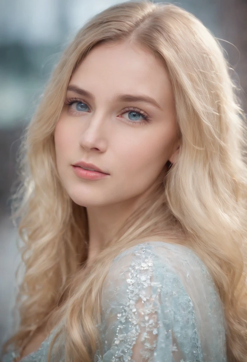 1 girl, very disheveled hair, |blonde, very beautiful long shiny hair, very beautiful pretty face, shiny shiny beautiful skin, solo, super high quality, hard focus, film grain, super high resolution, masterpiece, sparkling nice detailed crystal clear light blue eyes,