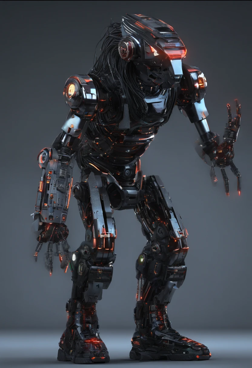 sci fi future 24th centry fullbody solo 1 savage black japanese defcon hacker Anthropomorphic cyborg xxxtentacion juice wrld inspired hairstyle dreadlocks gang signs crazy wild detals gangsta gang defcon baggy sagging trap sumpreme streetwear with a mean face threat stare standing facing front
