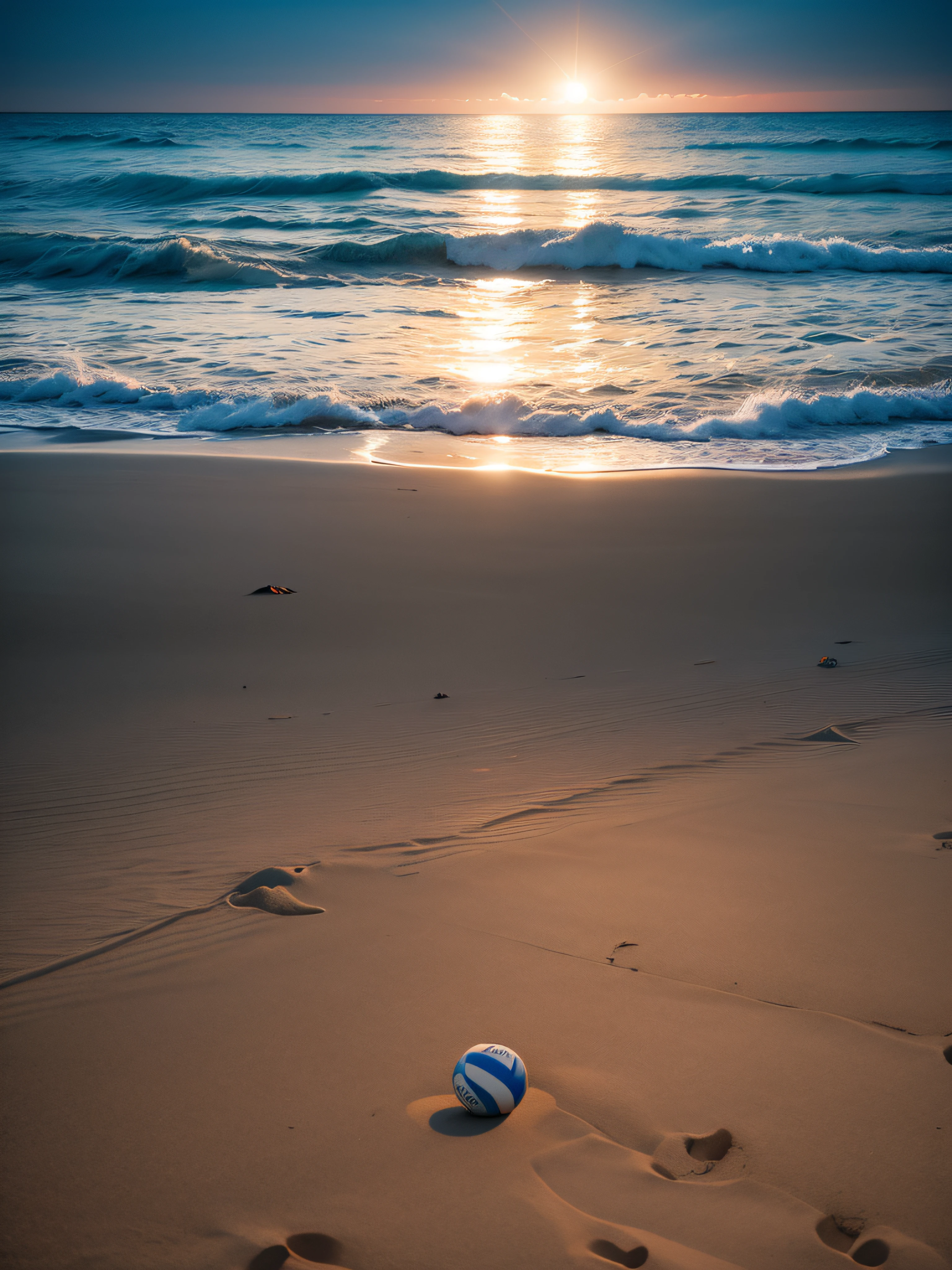 Empty volleyball court on a well-lit beach at night, voleibol, noite, amigos, distance