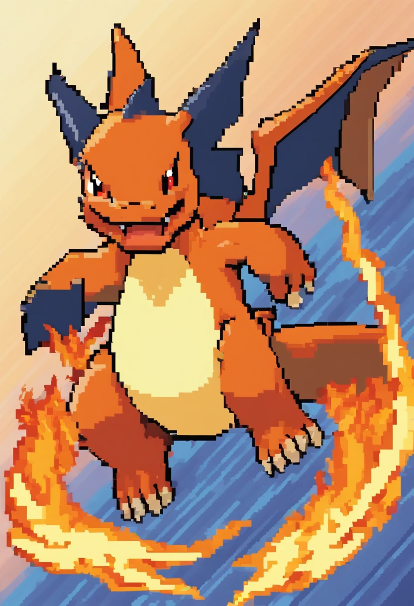 A Charizard spitting flames