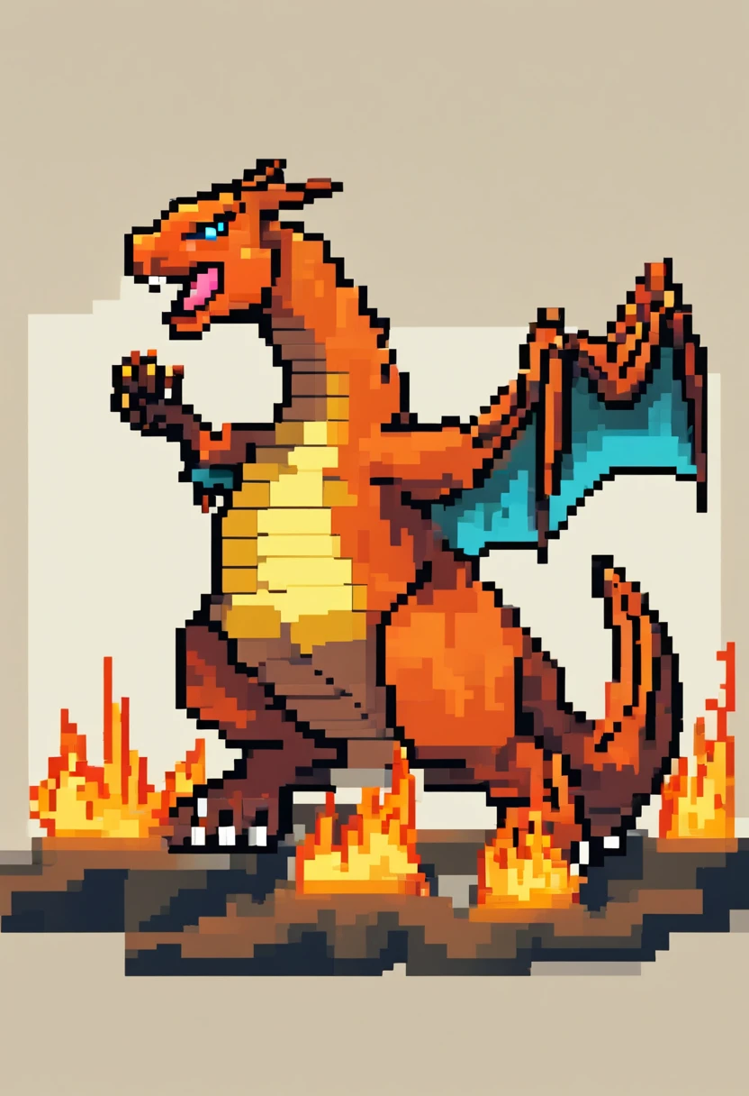 A Charizard spitting flames