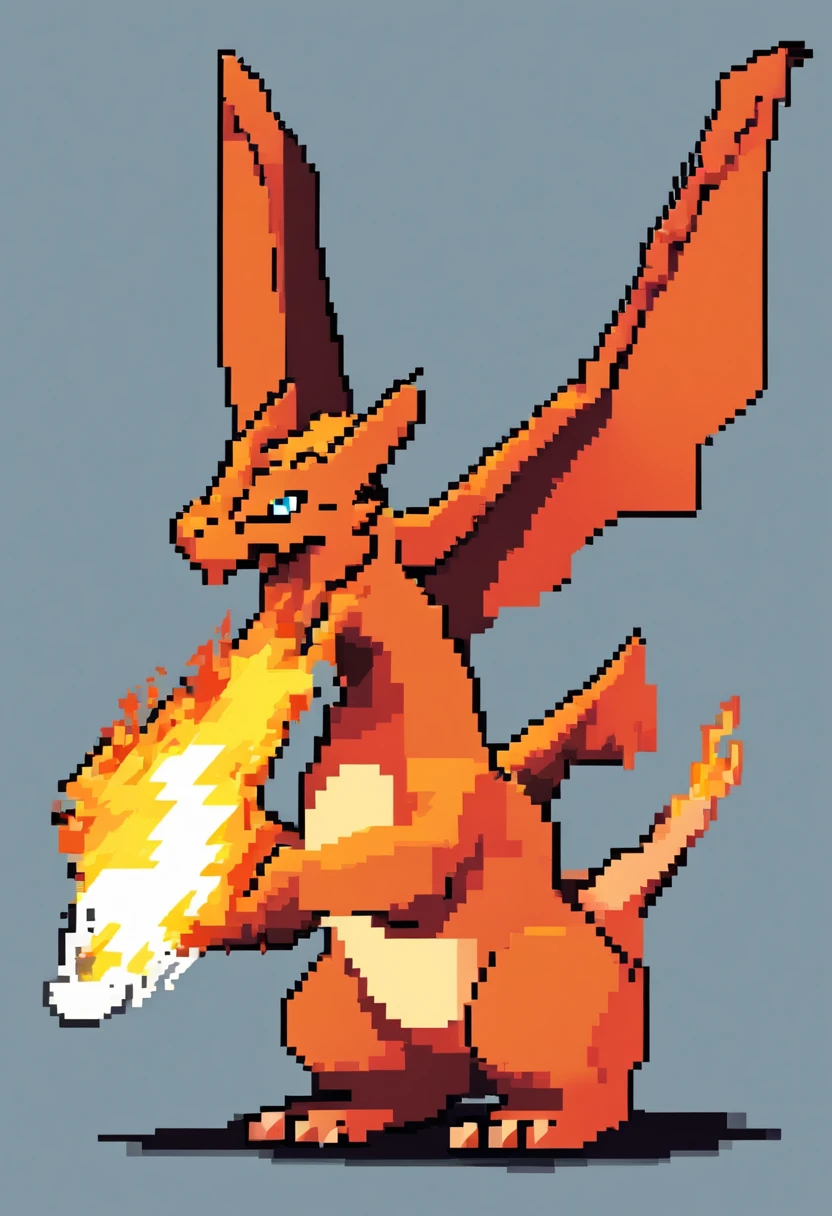 A Charizard spitting flames