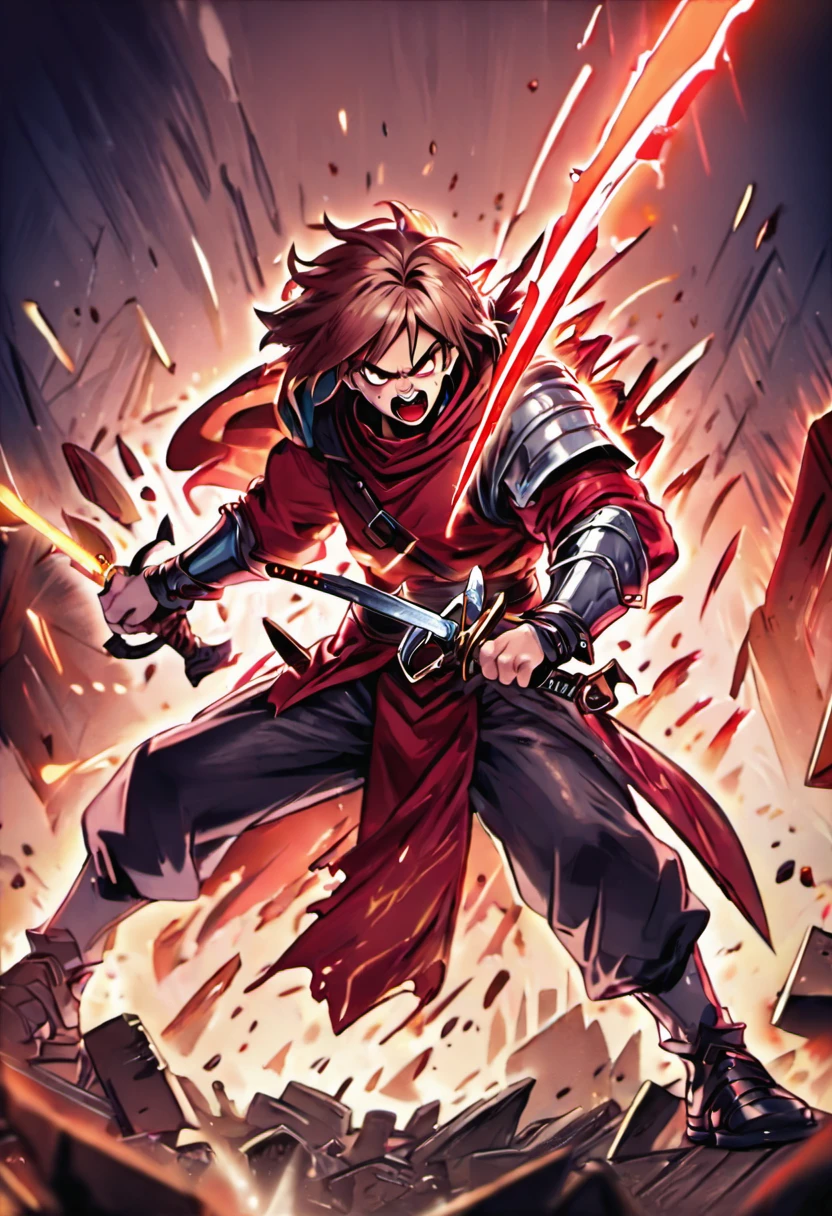 (incoming_attack:1.7),(battle scene:1.7),(slashing by holding sword:1.7)