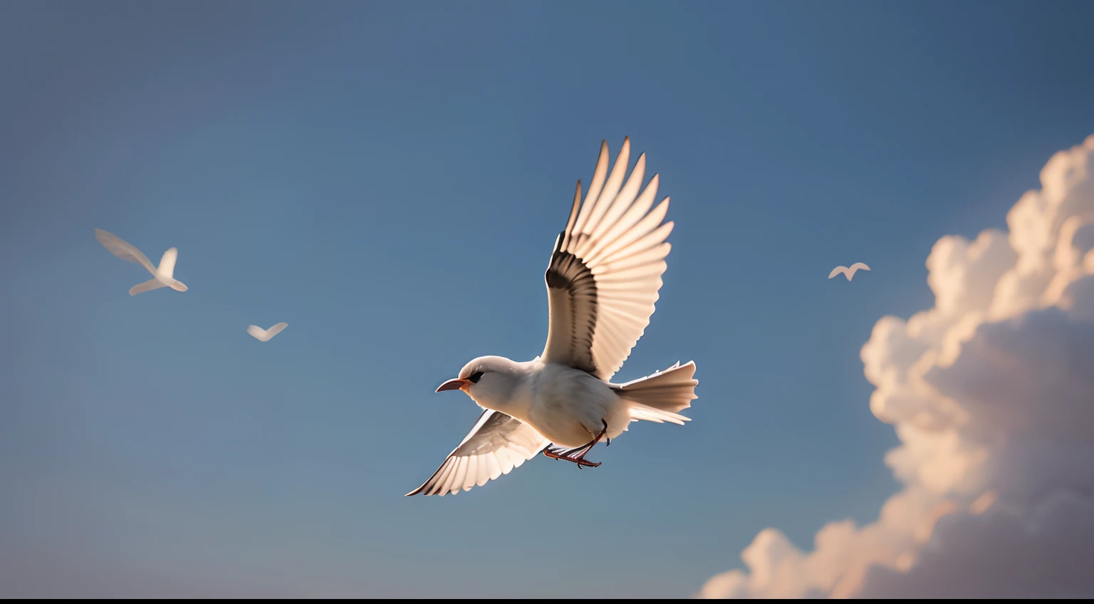 a small bird flying