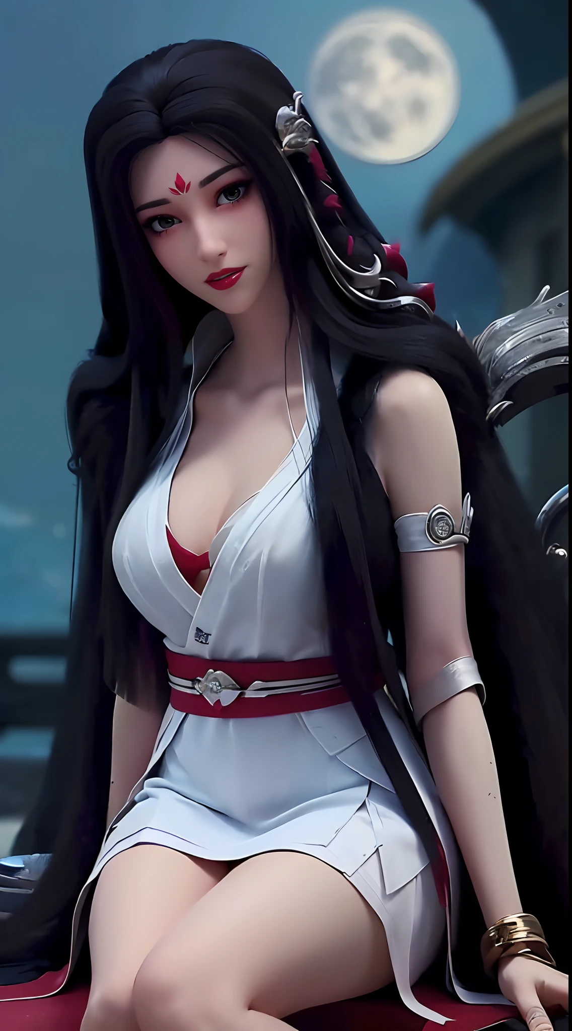 (A beautiful 25 years old female greek model), (long black hair), (pale skin), (detailed sweaty appearance), (serious face), (wearing white colored revealing greek maiden outfit), view from front, waist up shot, dynamic pose, ambient lighting, photo realism, intricate face detail, intricate hand details, highly detailed, vibrant colors, cinematic, high definition, trending on Artstation--style raw