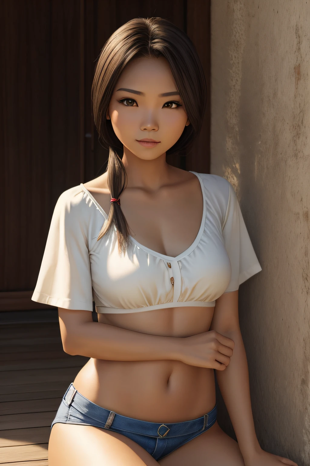 filipina simple woman realistic