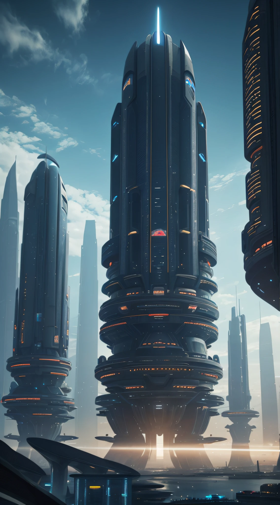 "Generate futuristic visuals of alien cities and civilizations, illustrating their advanced architecture, transportation systems, and sustainable energy solutions. Showcase the innovative and cutting-edge designs of extraterrestrial urban centers, portraying a vision of technological marvels from civilizations beyond Earth."