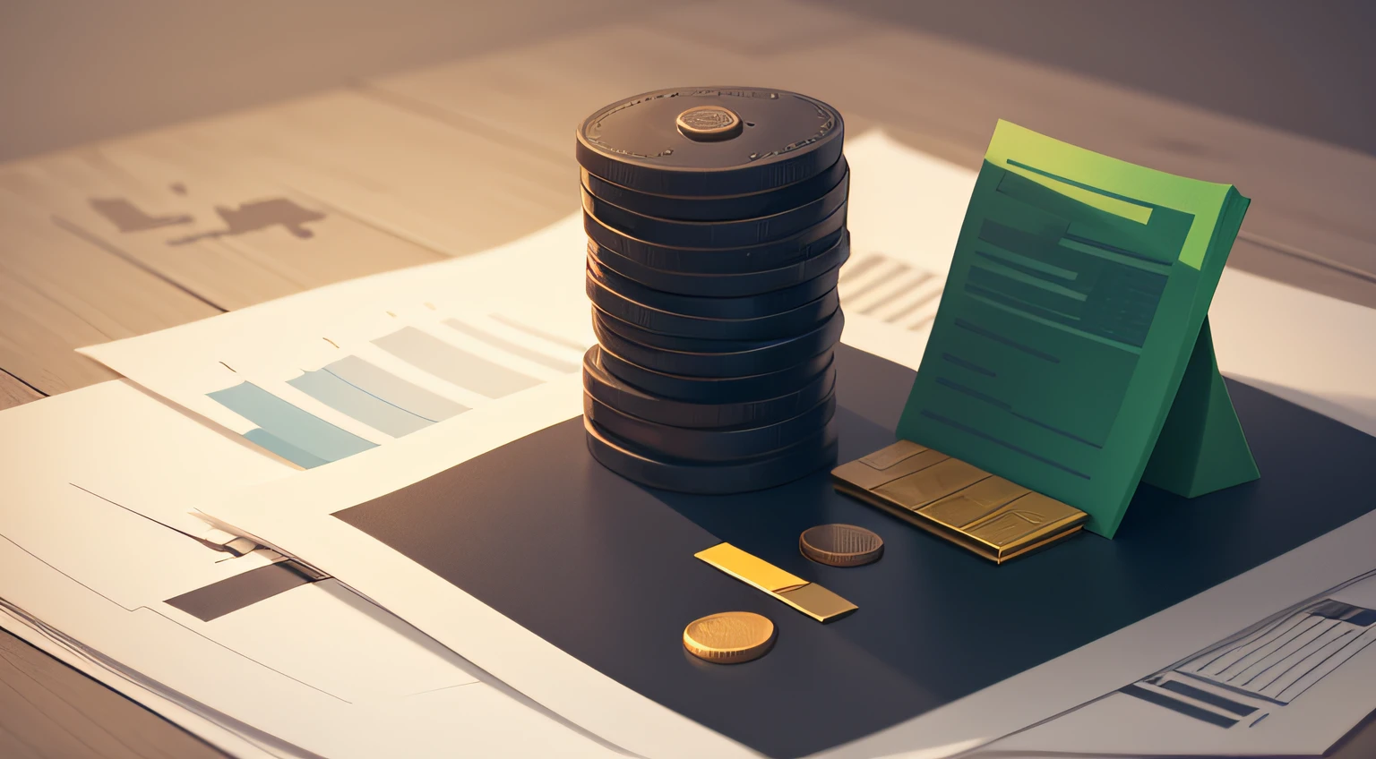 Clean and minimalist illustration depicting financial success and prosperity