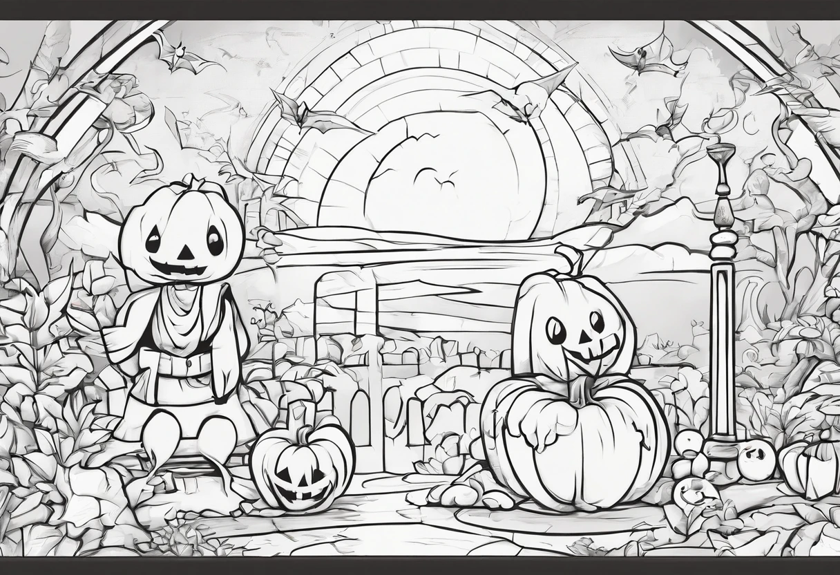 /imagine halloween design coloring pages for kids, cute little mummie cartoon style, low detail,graffiti-inspired, cartoon style, high-quality, --at 3:2