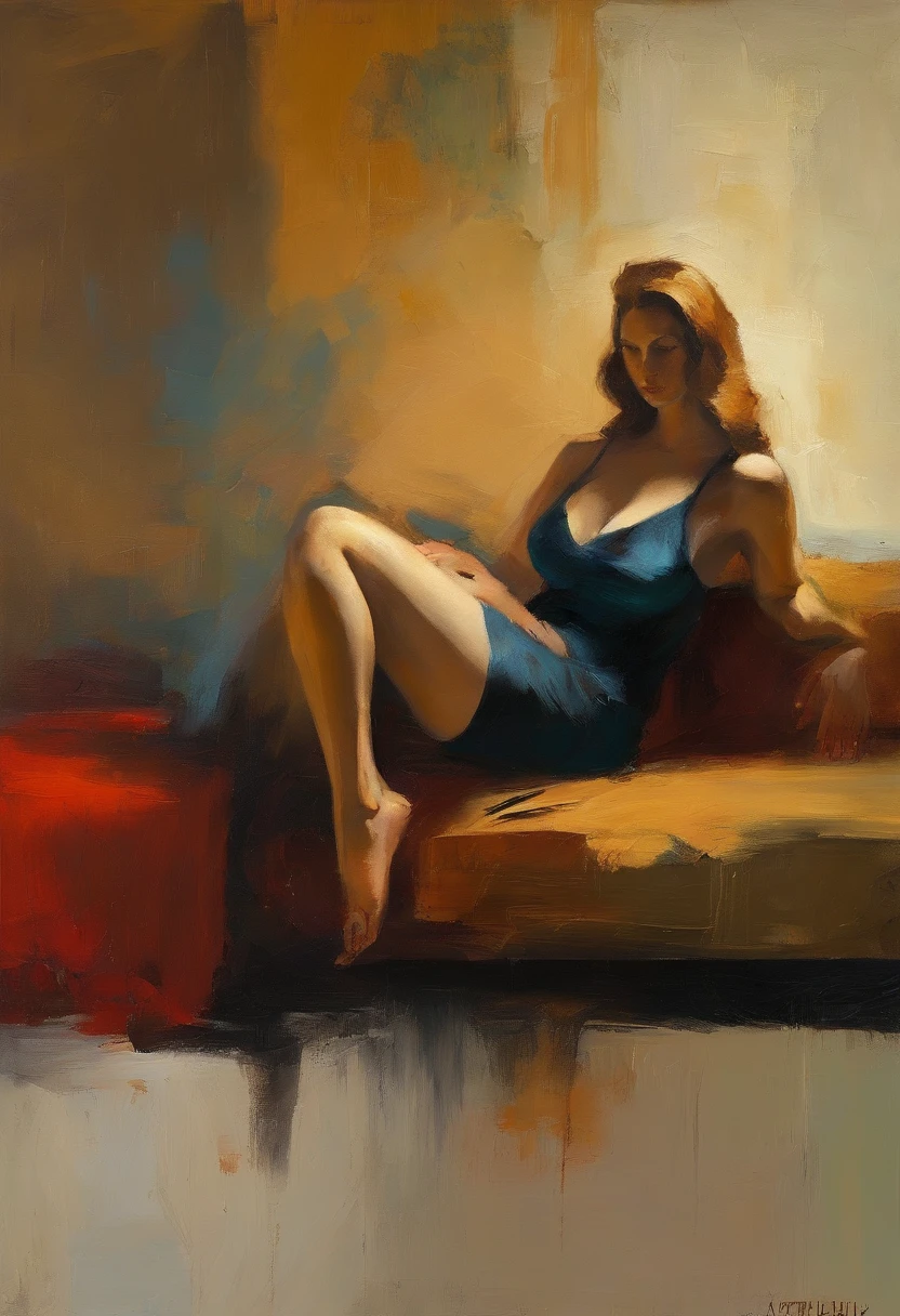 A painting of a naked wife ((golden ratio}} laying on the sofa after a long sex night on the town, a sensual painting, a Beautiful expressive painting, malcolm liepke painting, glossy painting, beautiful digital painting, digital art painting, Fine paintings, monochromatic. malcolm liepke oil painting, impressionist painting.inspired by malcolm liepke oil painting, pastel color, muddy