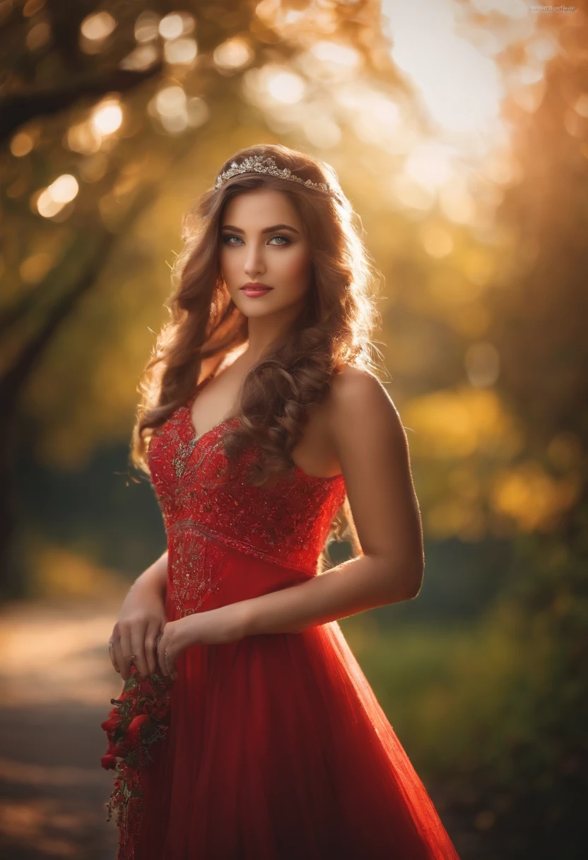 (melhor qualidade,4k,8k,Altas,master part:1.2),ultra-detalhado,(Realistic,fotorrealista,photo-realistic:1.37),mulher sedutora,menina de 20 e poucos anos, arbustos cobrindo o corpo da mulher,Holding an apple,Paisagem da natureza,fundo da floresta