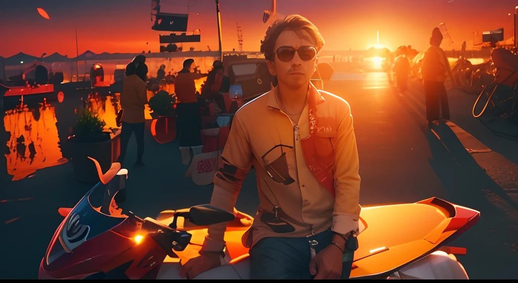 Background remove, sunset, sunglass, 8k ultra quality