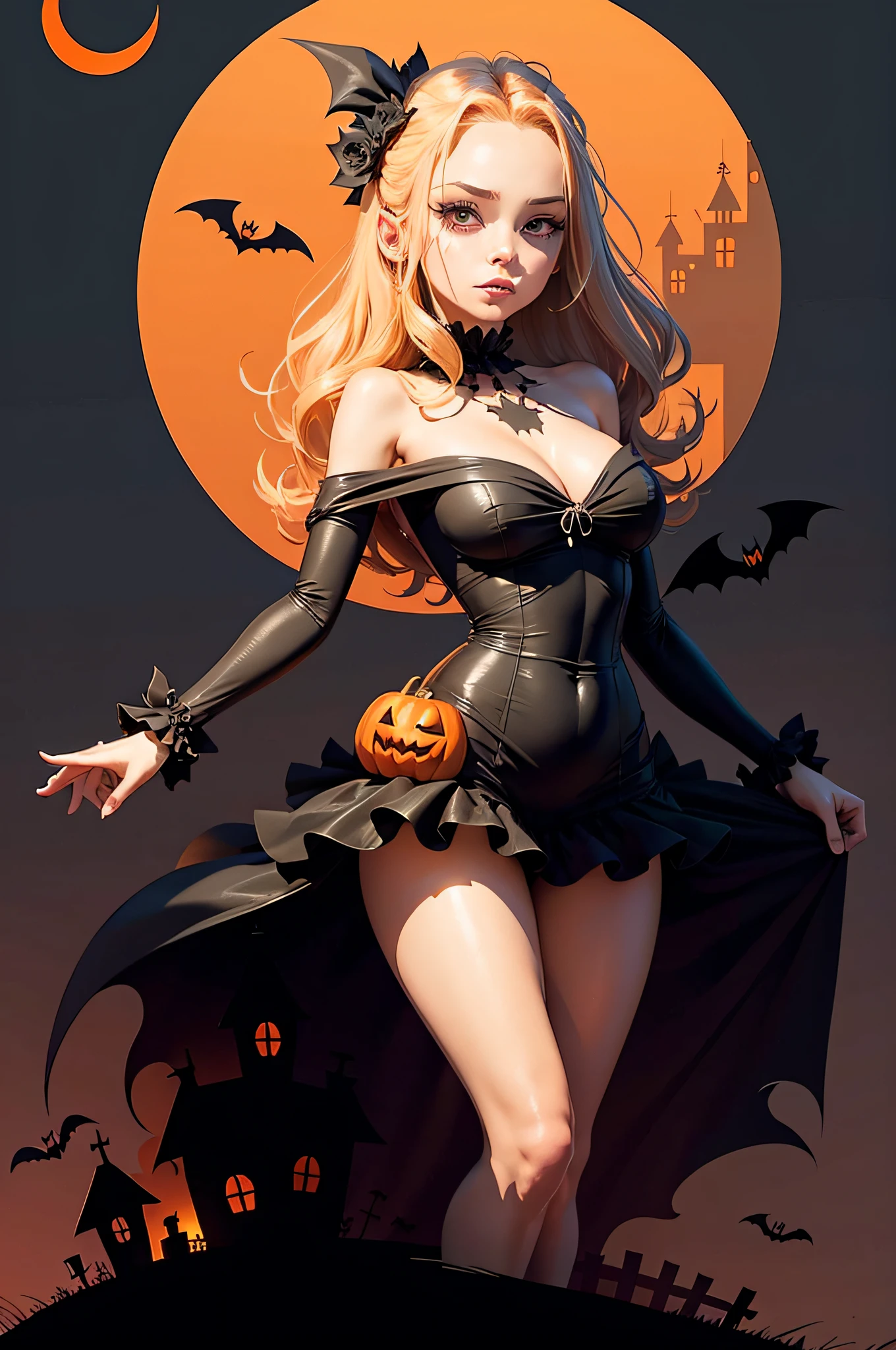 halloween spirit simple drawing, vector image --auto