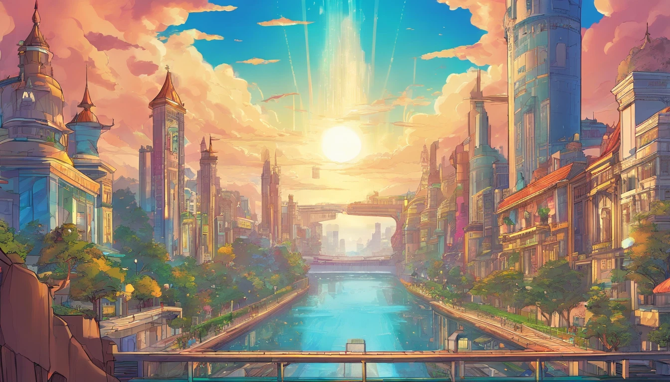 sidon style, City of progress, futuristic city, utopian world, shiny great colors,prosperous buildings, high class clothes and architectural designs, luxurious constructions, utopian futur, highly detailed, hdr, perfect, stunning progressive architecture, flawless world, reflective surfaces, subsurface scattering, flawless buildings, beyond imagination, 8K, global illumination, wide angle, god rays, dream world