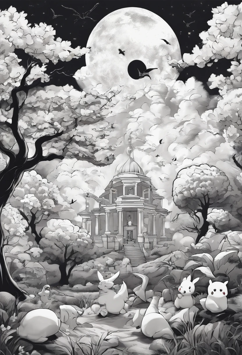 Create a none existent Pokémon Halloween white and black
