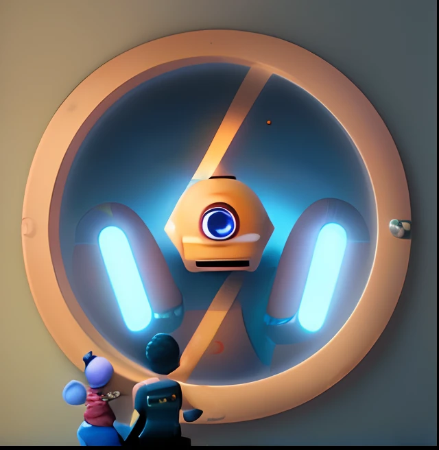 A brave and adventurous Disney Pixar man, robot and woman collaborating looking at the attached image, professional, and a determined mood, Disney, 8k,