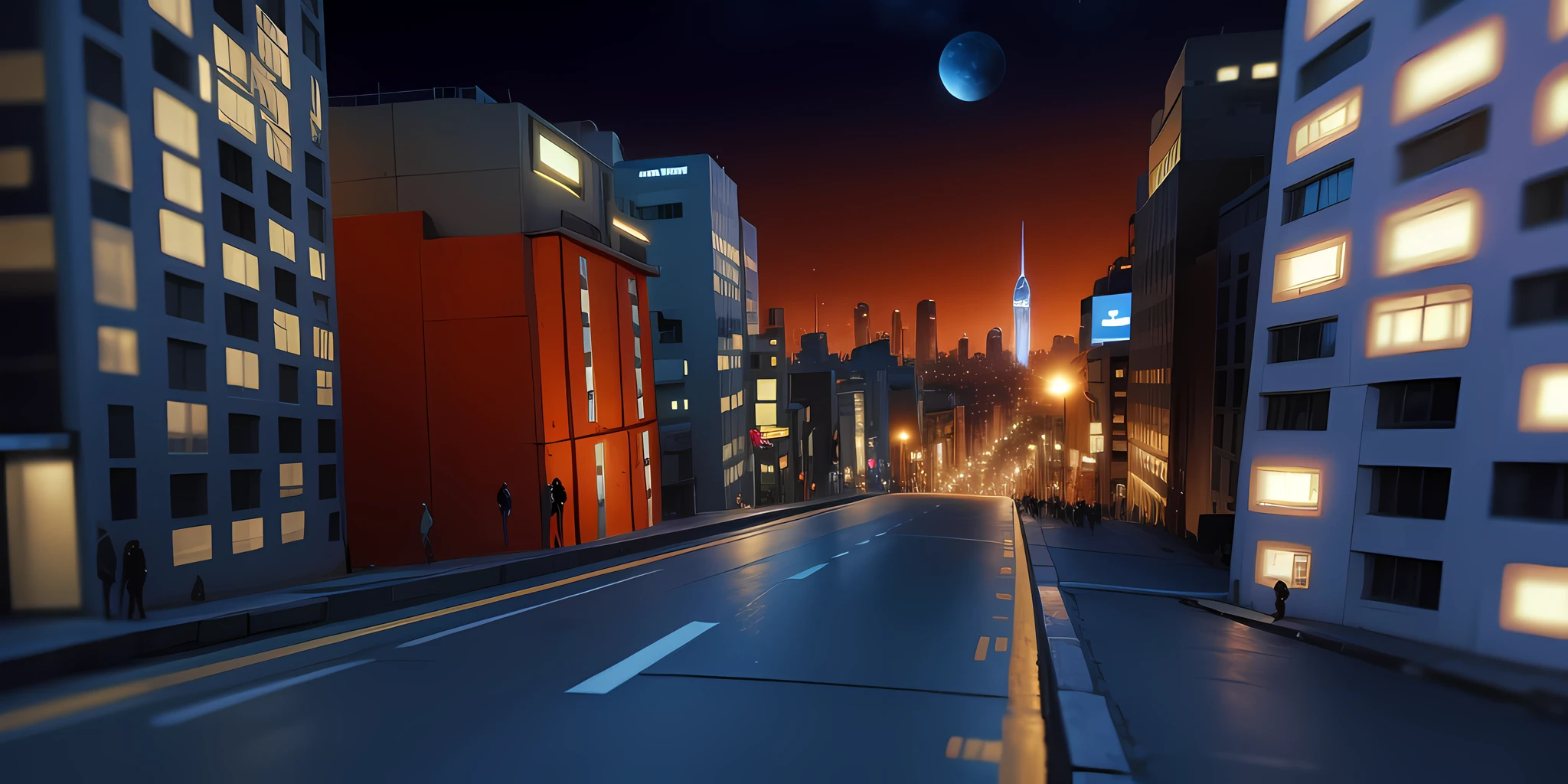 distant planet sky very crowded people streets more detailed buildings --auto --s2