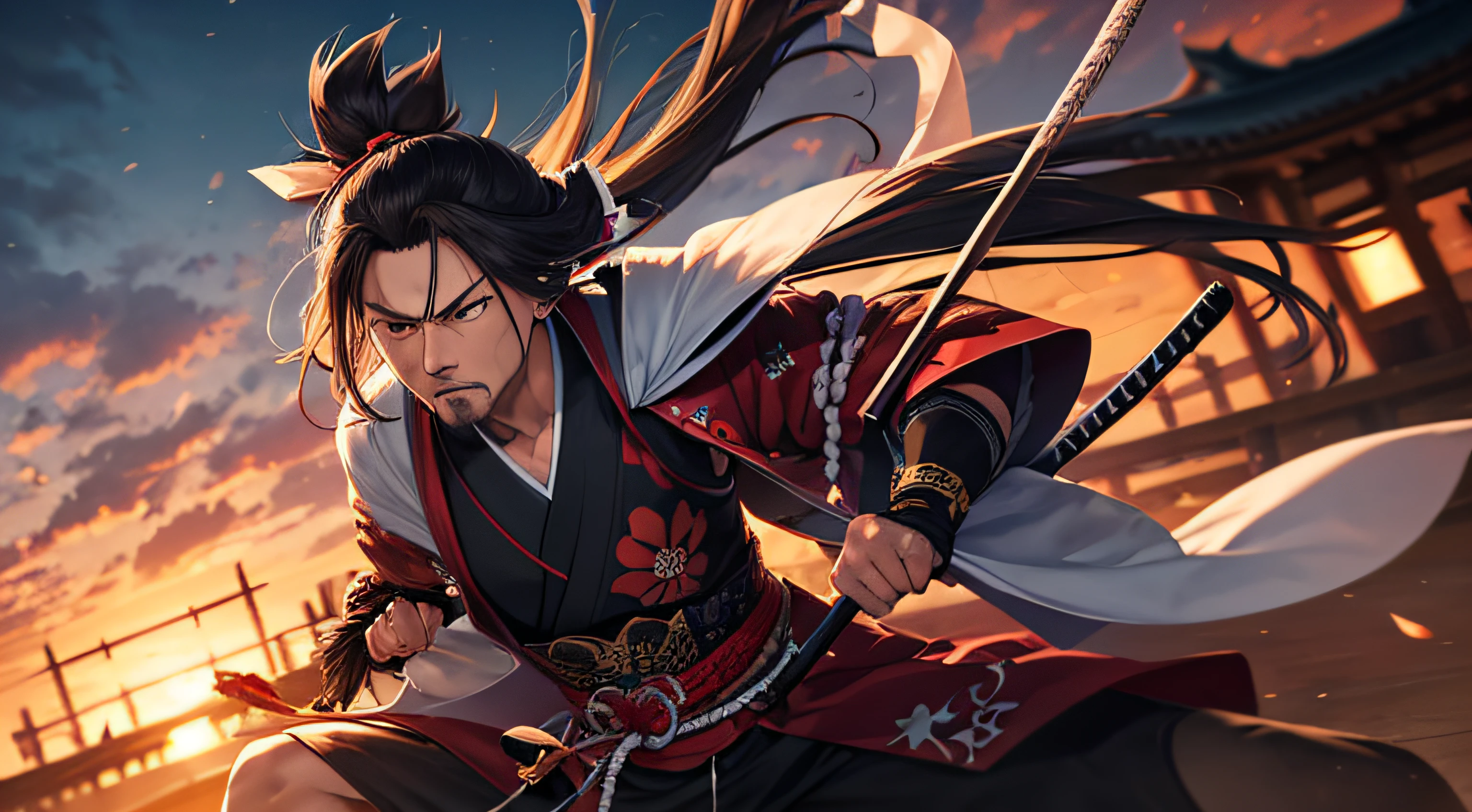 Miyamoto Musashi in a battle