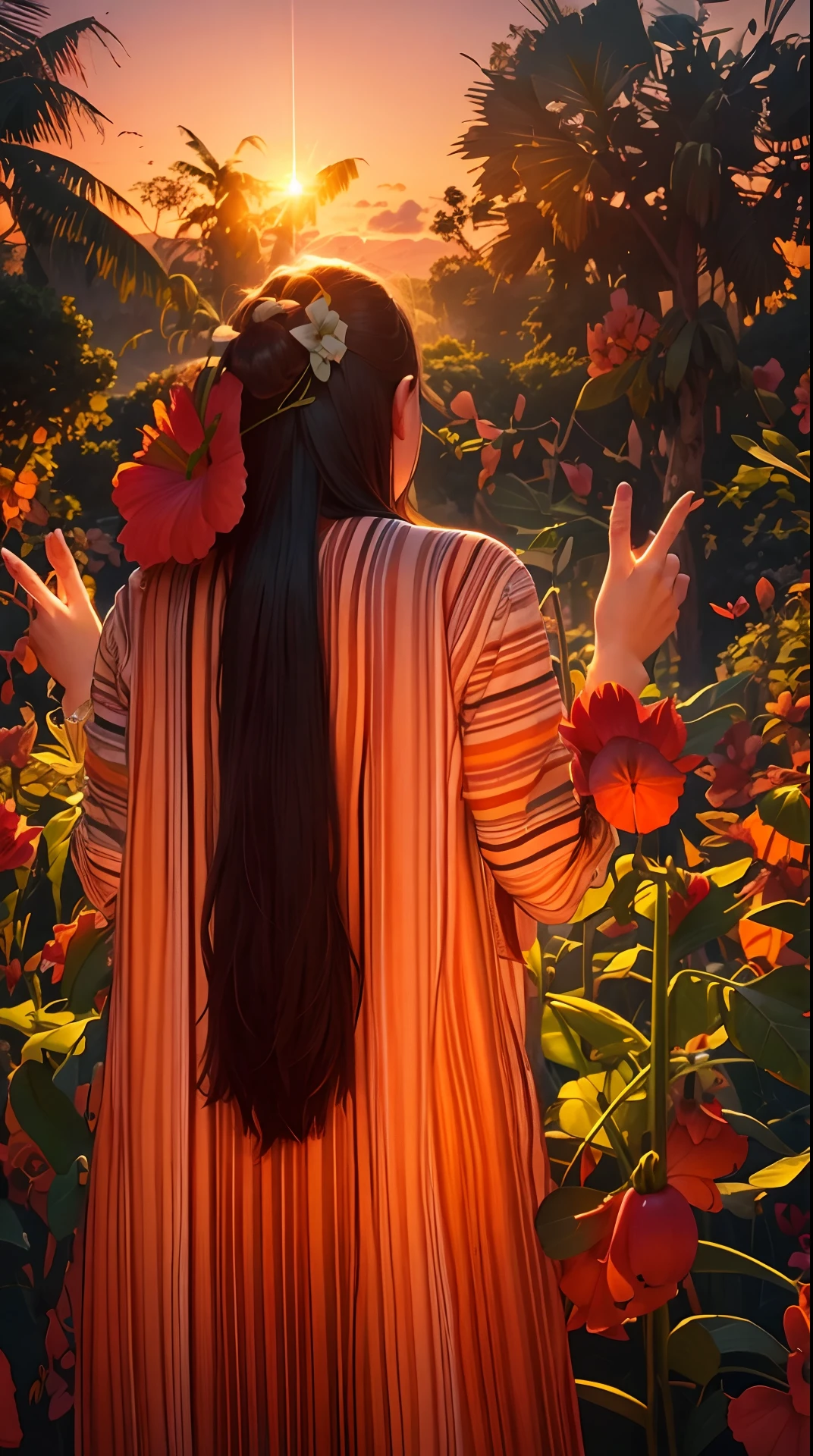 Background change on beautiful sunset o natural place