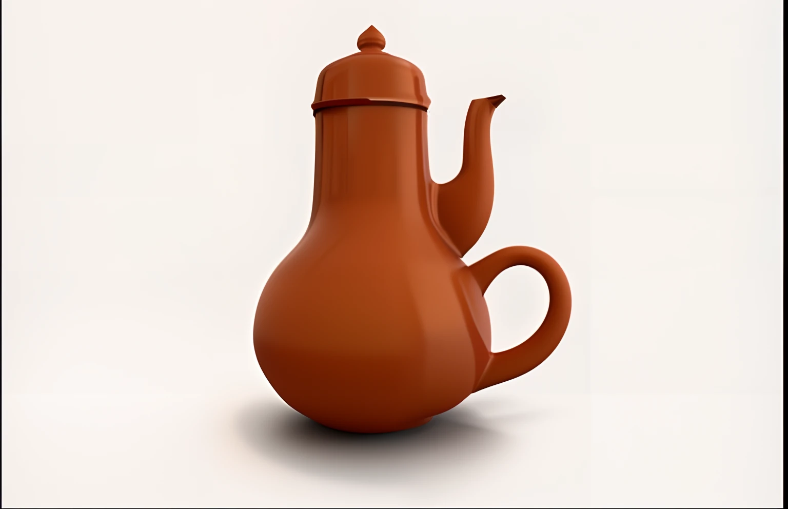 there is a red tea pot with a lid on a white background, teapot : 1, pot, teapot, by Hendrik Gerritsz Pot, inspired by Hendrik Gerritsz Pot, high poly vray, vray smooth, shading in vray, vray shading, high poly vray render, kettle, smooth shading, rendered with renderman