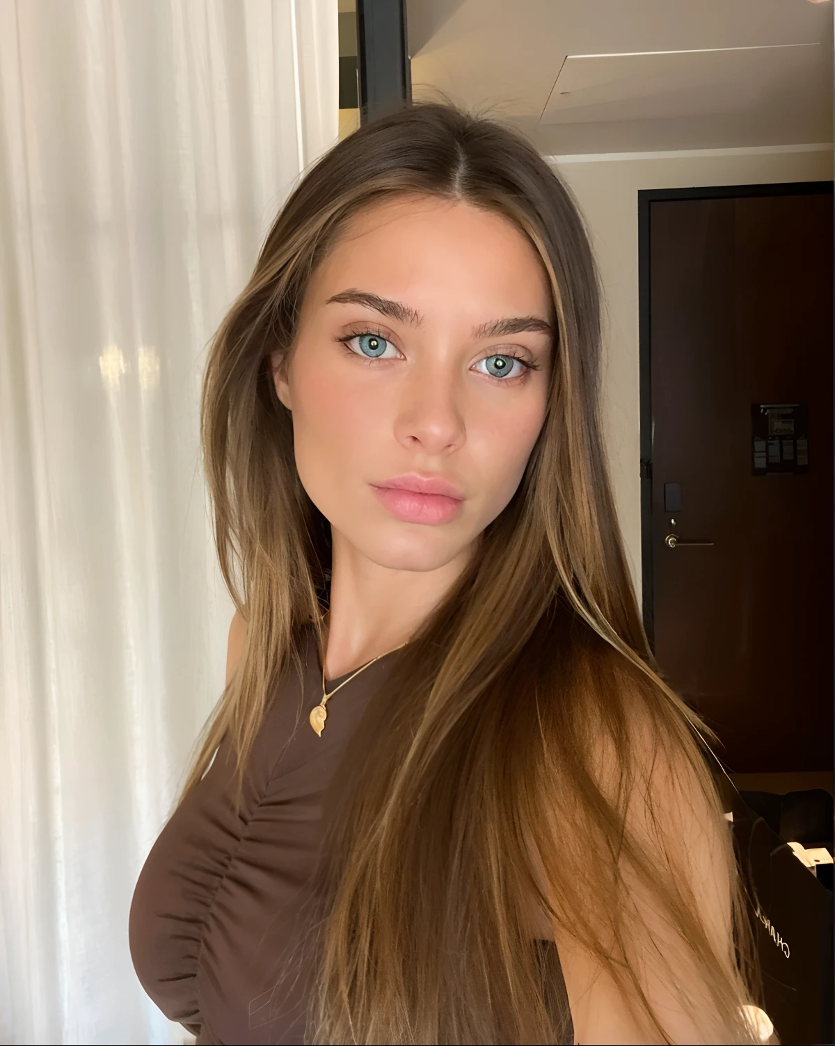 Arafed Woman with long brown hair and blue eyes posing for a photo, angelina stroganova, Dasha Taran, Anastasia Ovchinnikova, Modelo de Instagram, Retrato Sophie Mudd, 30-year-old french woman, Magdalena Radziej, valentina revolver, Julia Gorokhova, Anna Nikolanova aka Newmilky