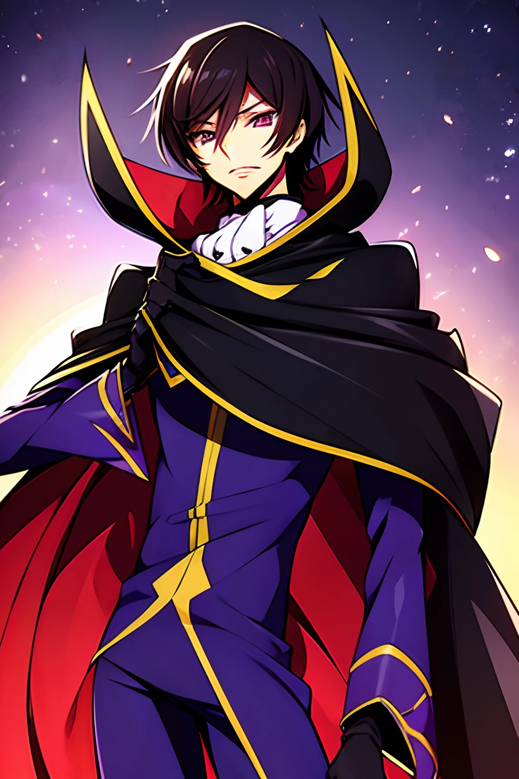 An ultra-high picture quality, codeGeass, Lelouch, zero suit, One Man, Upper body