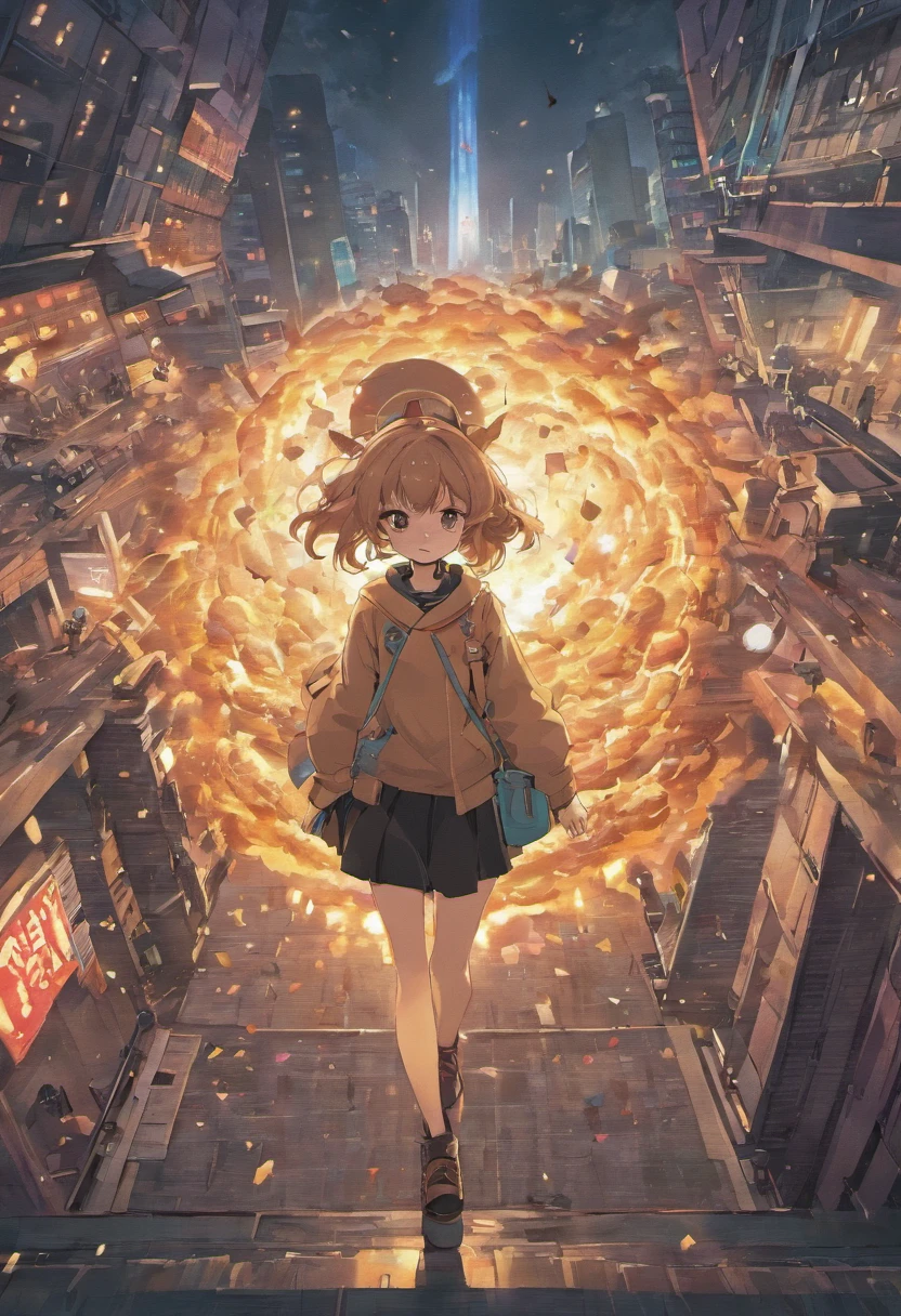 The atomic bomb exploded a city. formant un nuage de champignons noir et gris, Spectacular Scenes, Breathtaking landscapes, Realstic, Textures authentiques, Ultra-High Definition Ultra-High Resolution, Stunning photos taken by professional cameras, Rendu d'octane, volumeric lighting, World-renowned award-winning works, Unrivalled masterpieces
